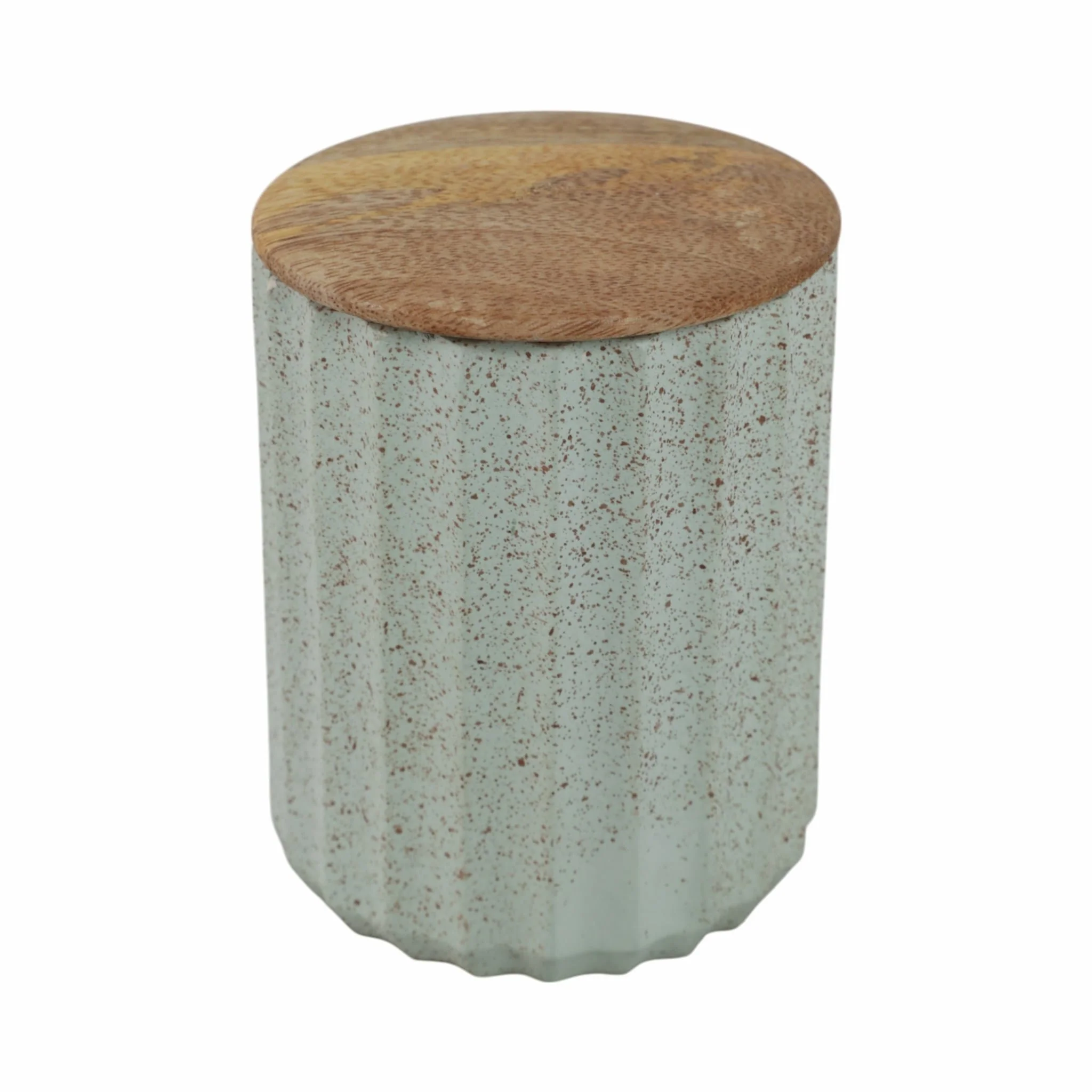 4" 6oz Wild Jasmine & Daisy Rdged Cndle W/lid,blu - Image 2
