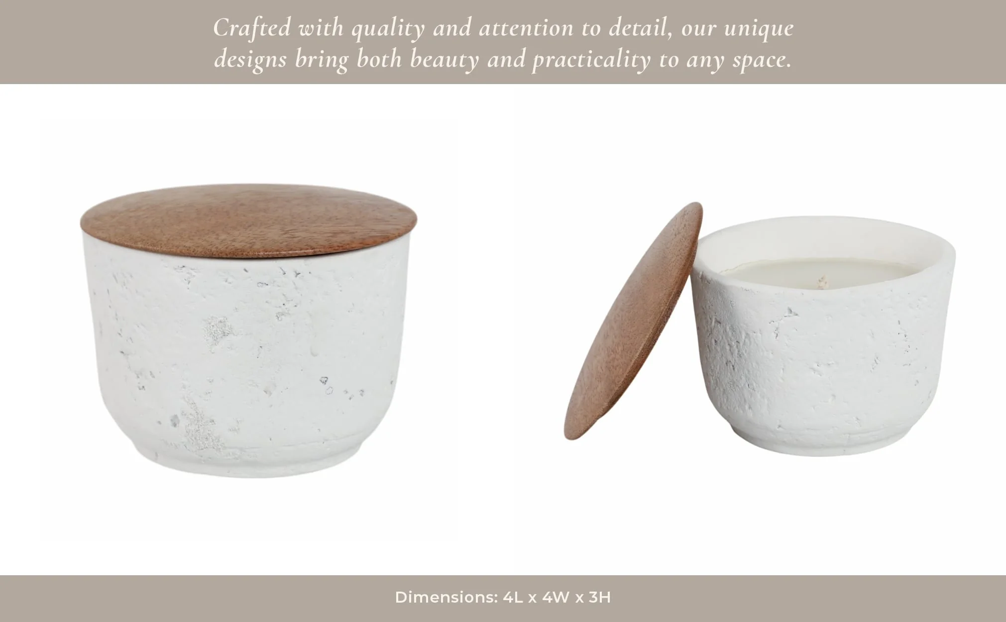4" 7 Oz Wild Jasmine & Daisy Candle With Lid, Wht - Image 12