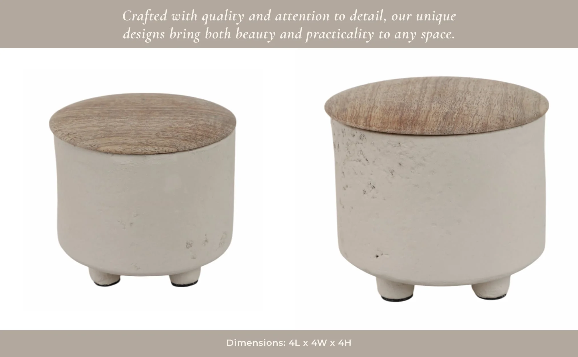4" 7oz Euclyptus & Sage Footed Cndle W/lid, Cream - Image 11