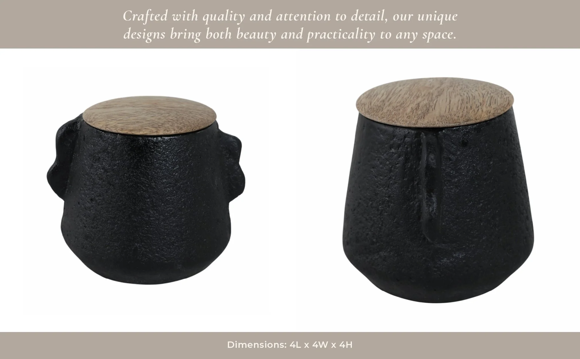 4" 8 Oz Balsam & Myrrh Eared Candle With Lid, Blk - Image 12