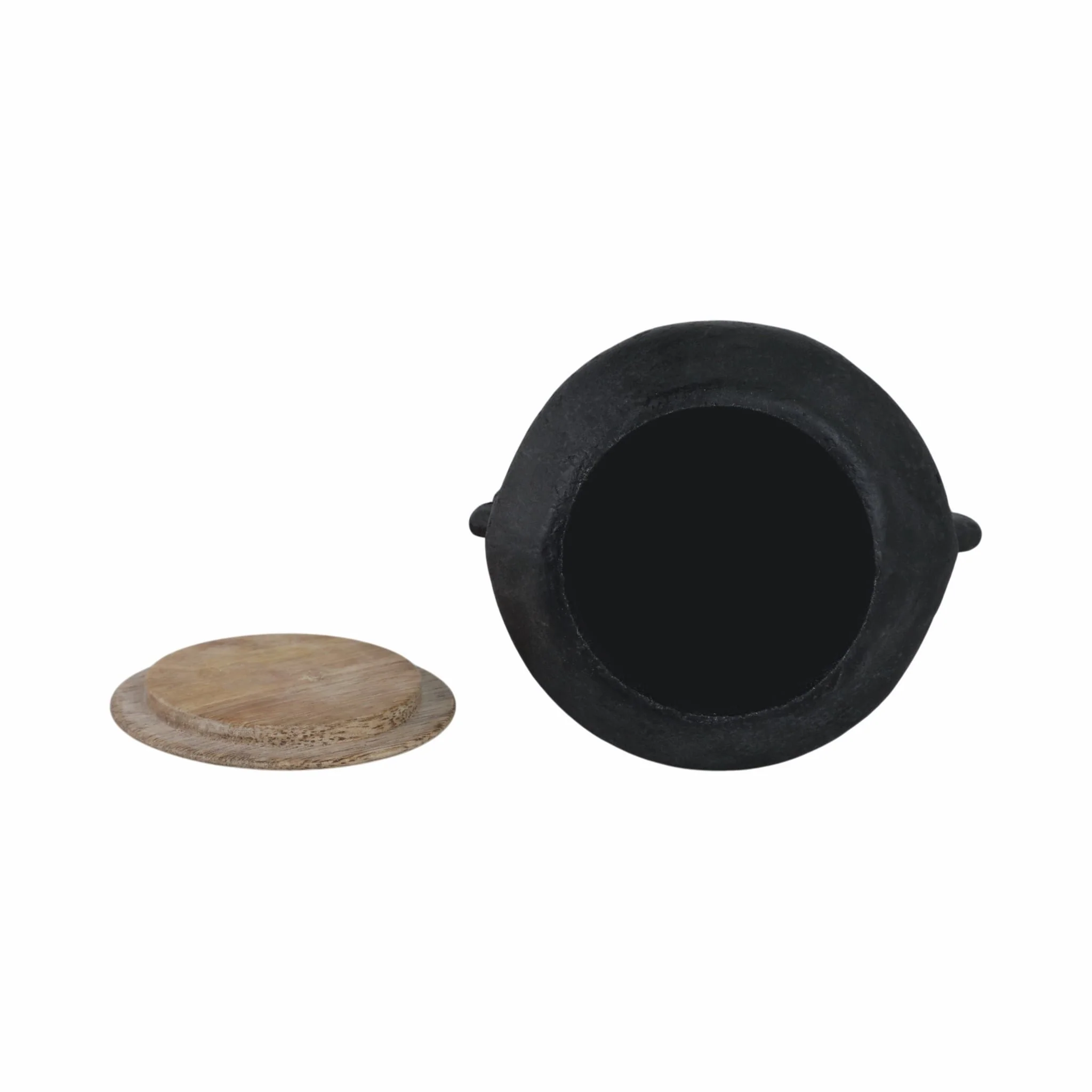 4" 8 Oz Balsam & Myrrh Eared Candle With Lid, Blk - Image 6
