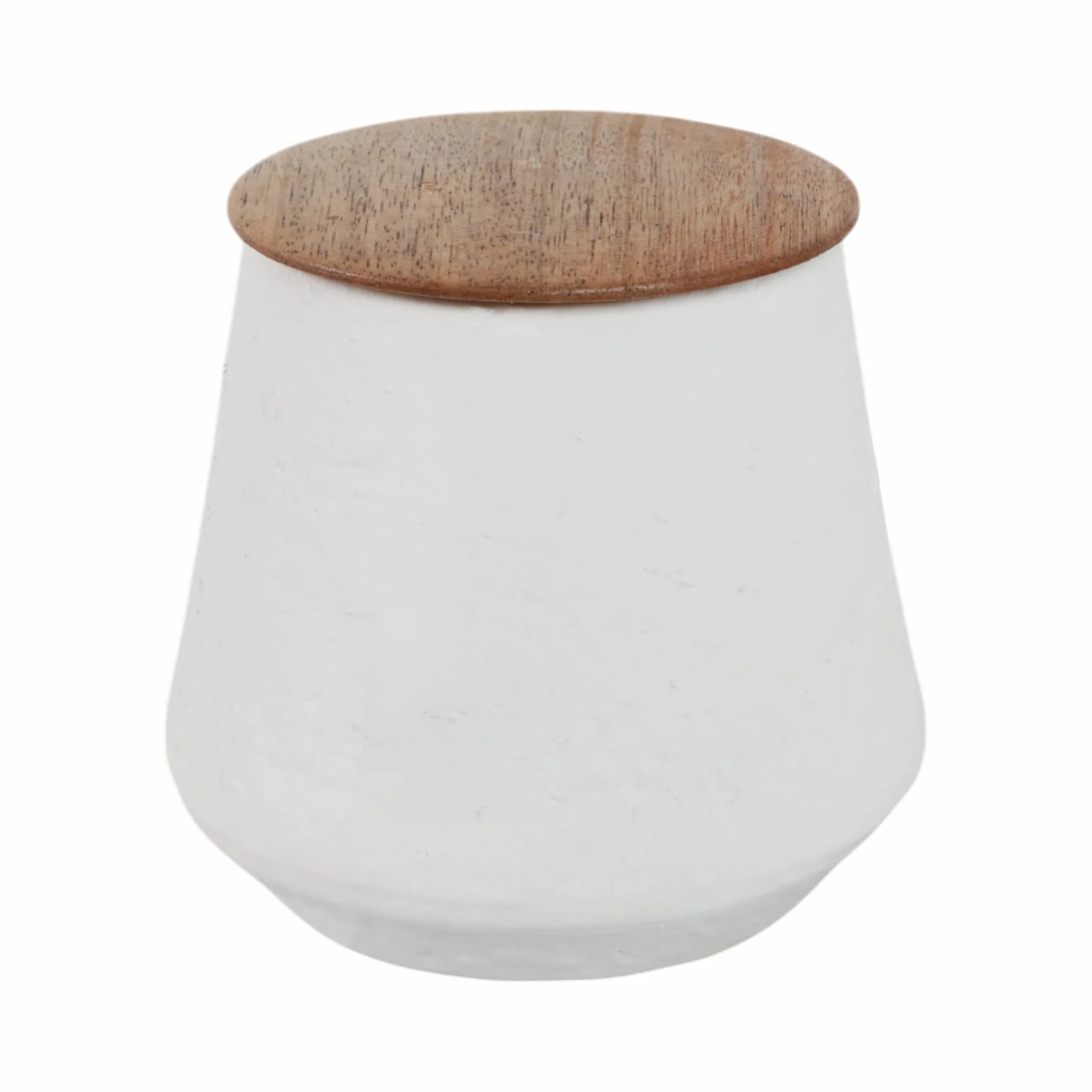4" 8oz Eucalyptus & Sage Eared Cndle With Lid, Wht - Image 2