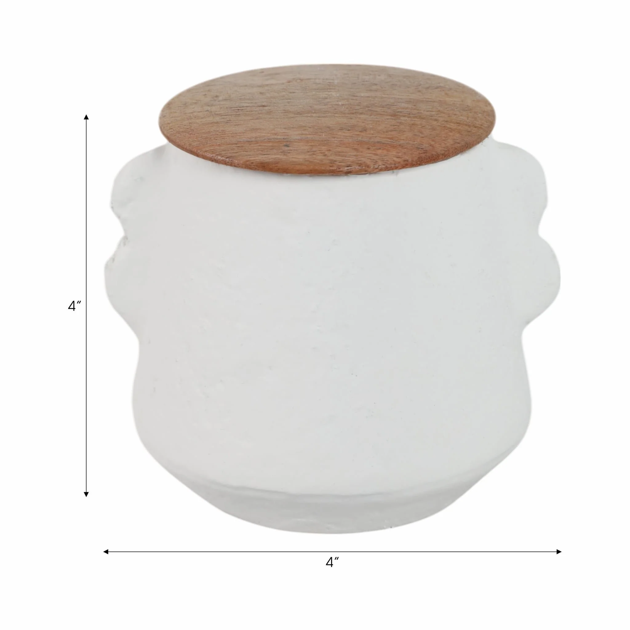 4" 8oz Eucalyptus & Sage Eared Cndle With Lid, Wht - Image 6