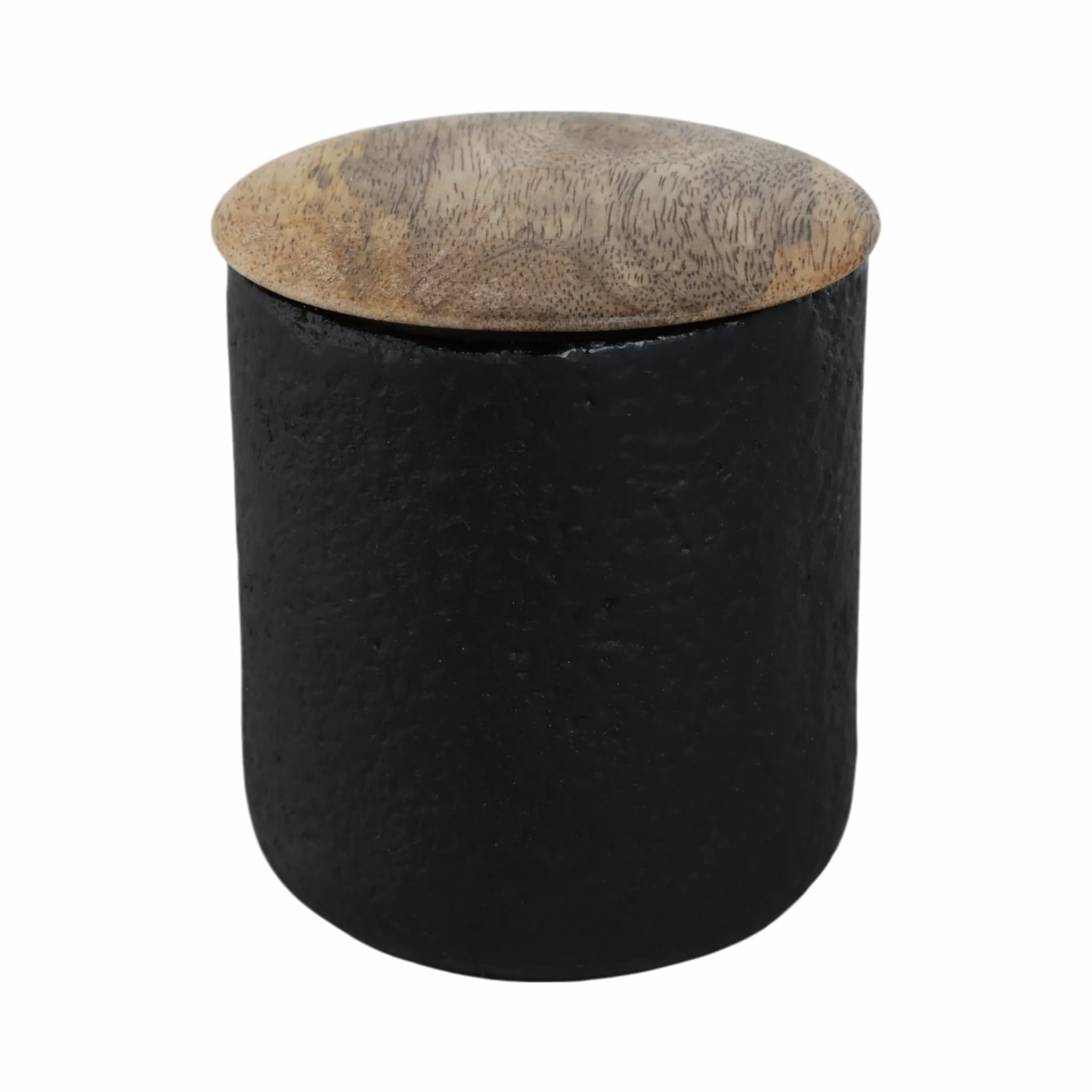 4" 9 Oz Balsam & Myrrh Tall Candle With Lid, Black - Image 2