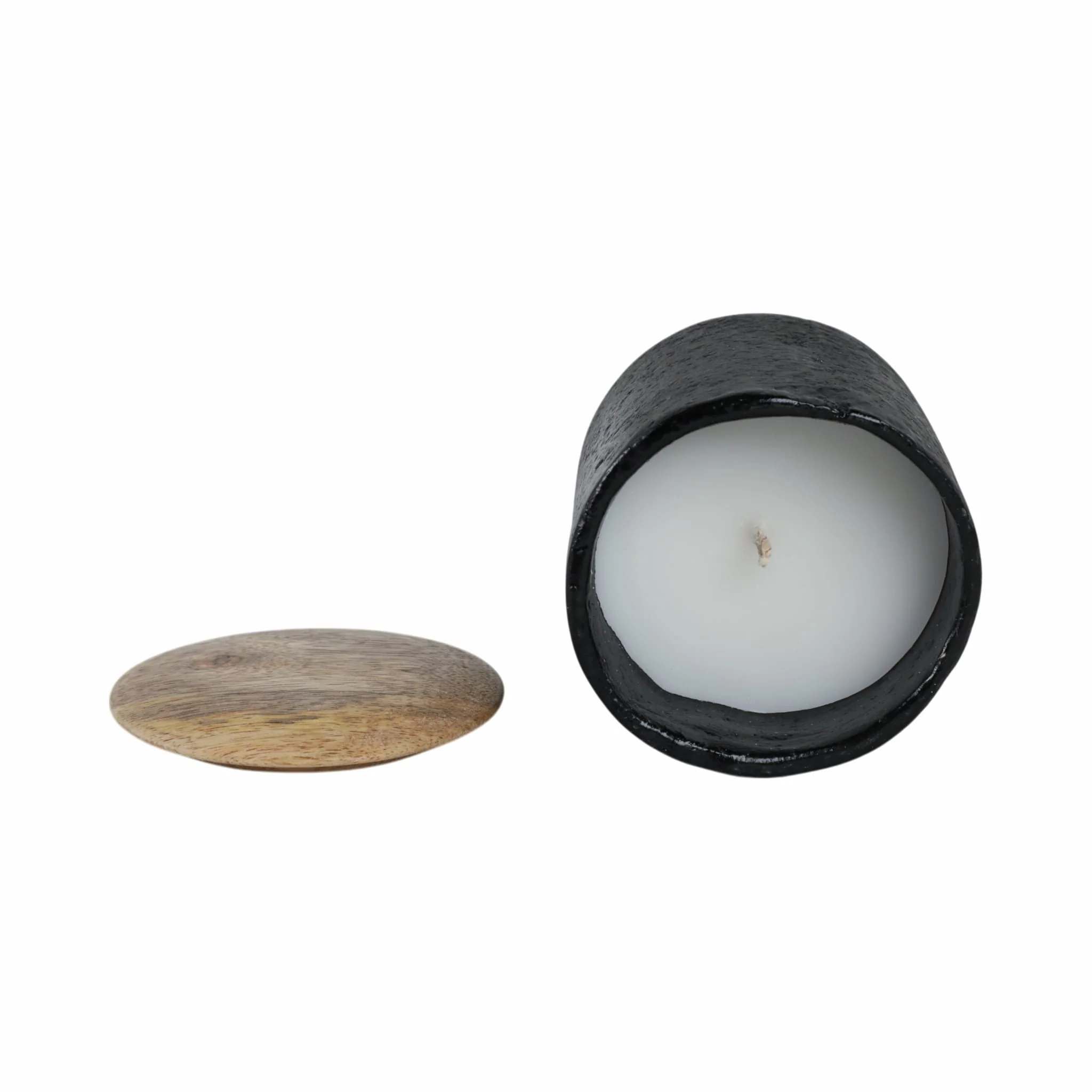 4" 9 Oz Balsam & Myrrh Tall Candle With Lid, Black - Image 5