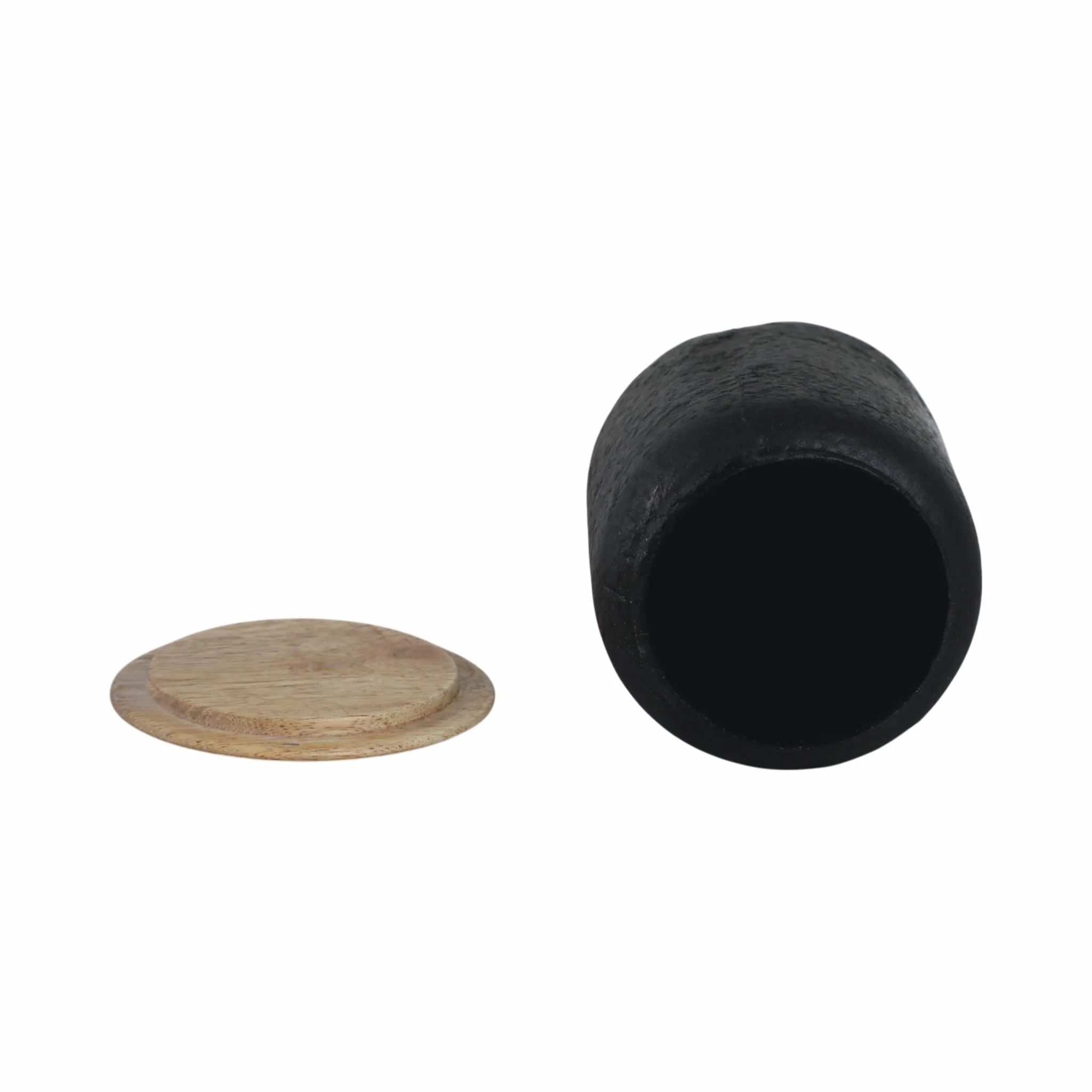 4" 9 Oz Balsam & Myrrh Tall Candle With Lid, Black - Image 6