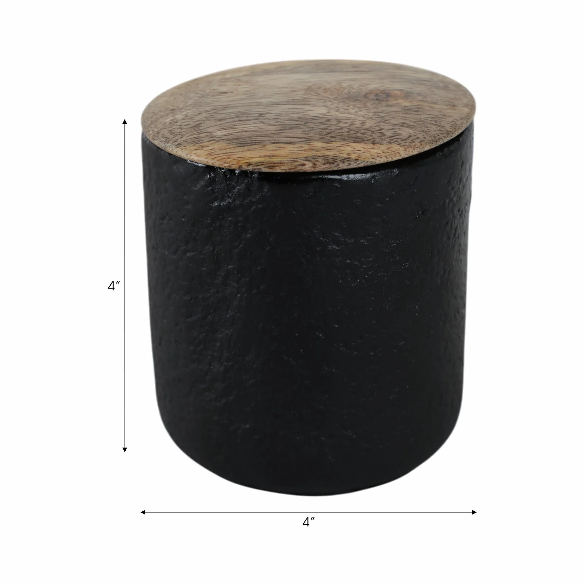 4" 9 Oz Balsam & Myrrh Tall Candle With Lid, Black - Image 7