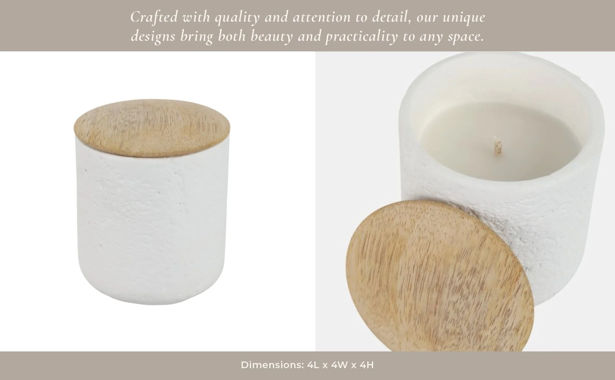 4" 9 Oz Balsam & Myrrh Tall Candle With Lid, White - Image 11