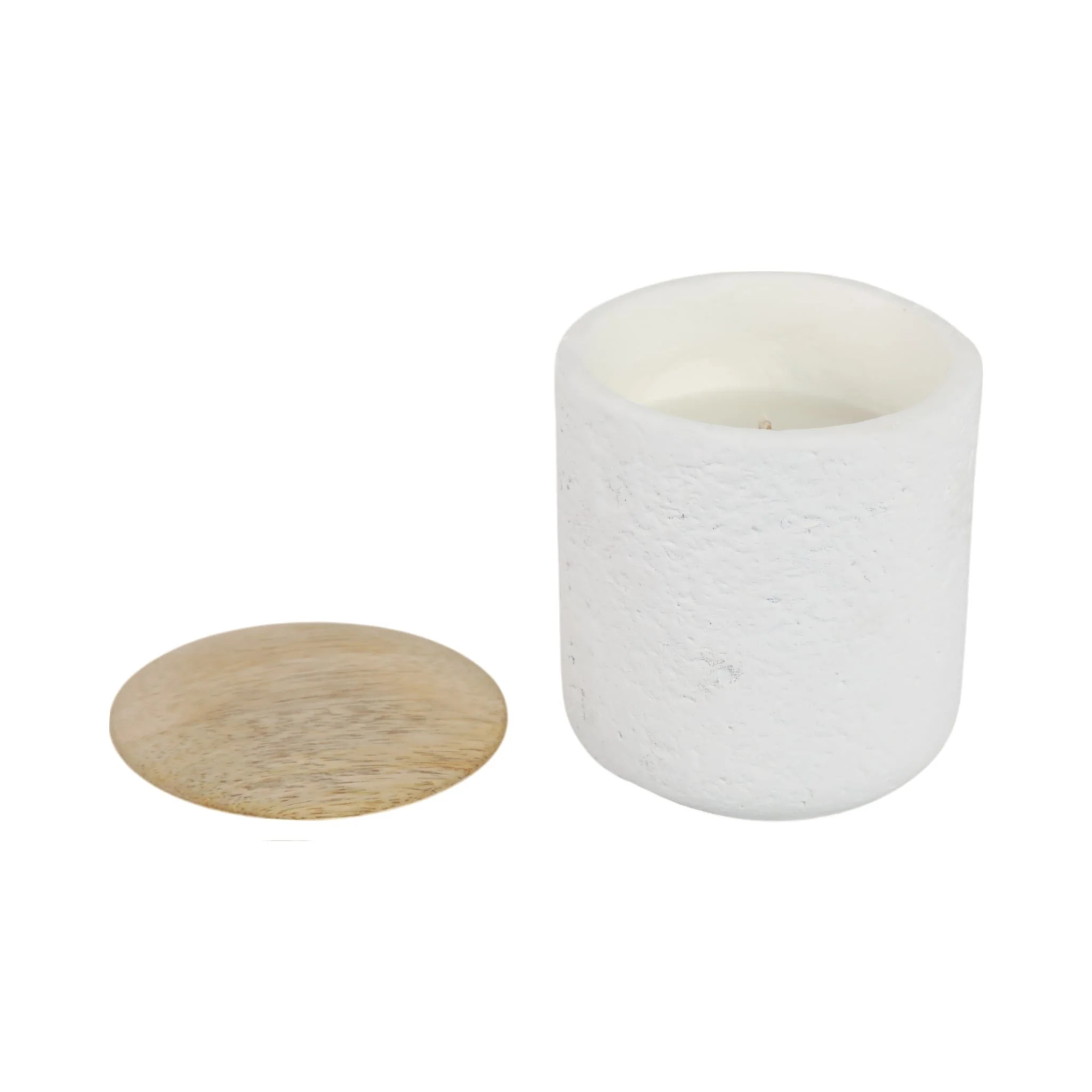 4" 9 Oz Balsam & Myrrh Tall Candle With Lid, White - Image 3
