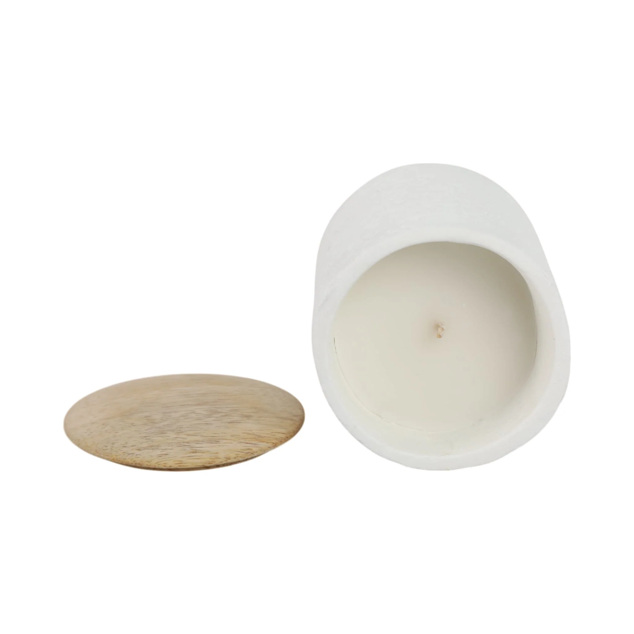 4" 9 Oz Balsam & Myrrh Tall Candle With Lid, White - Image 5