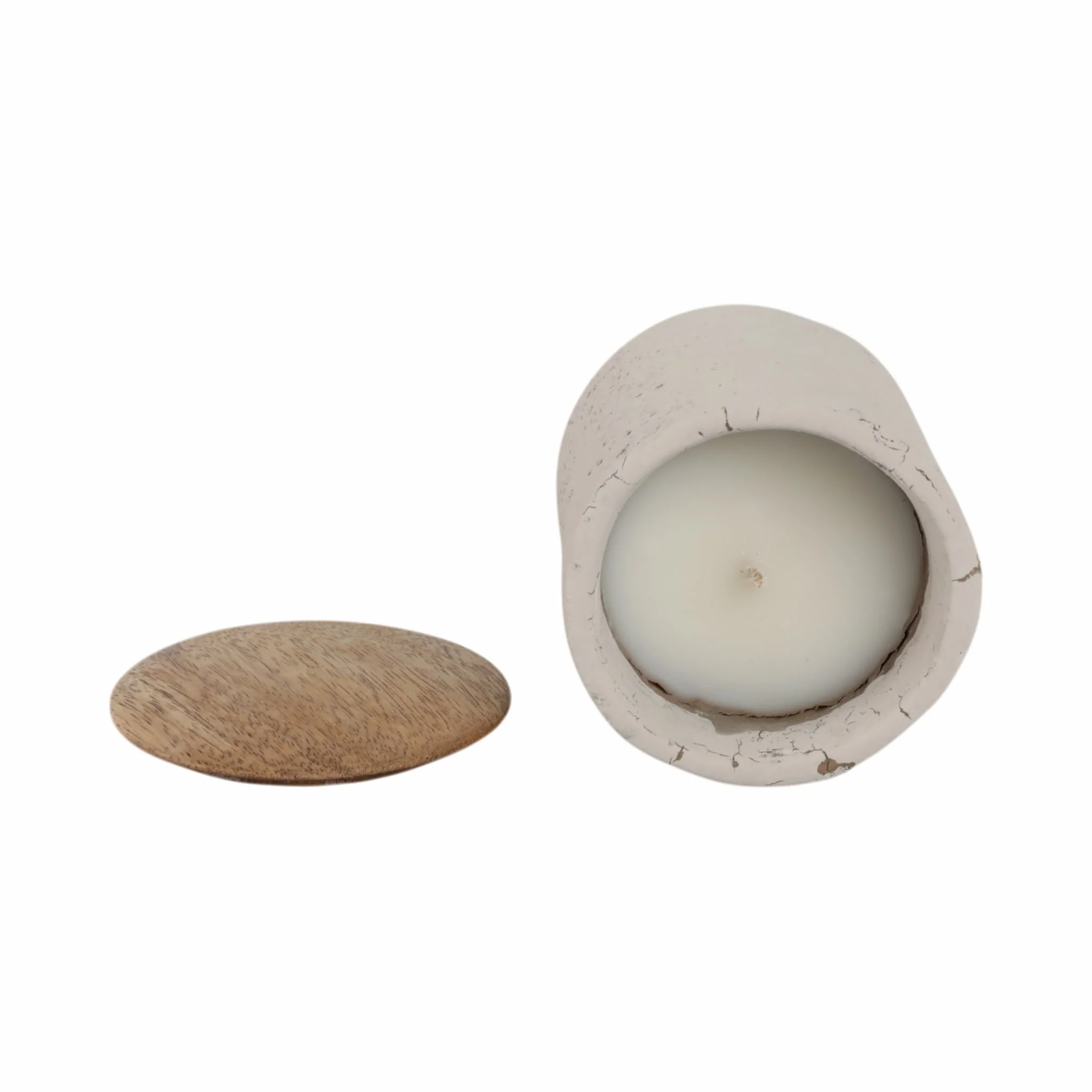 4" 9 Oz Eucalyptus & Sage Tall Cndle W/lid, Cream - Image 5