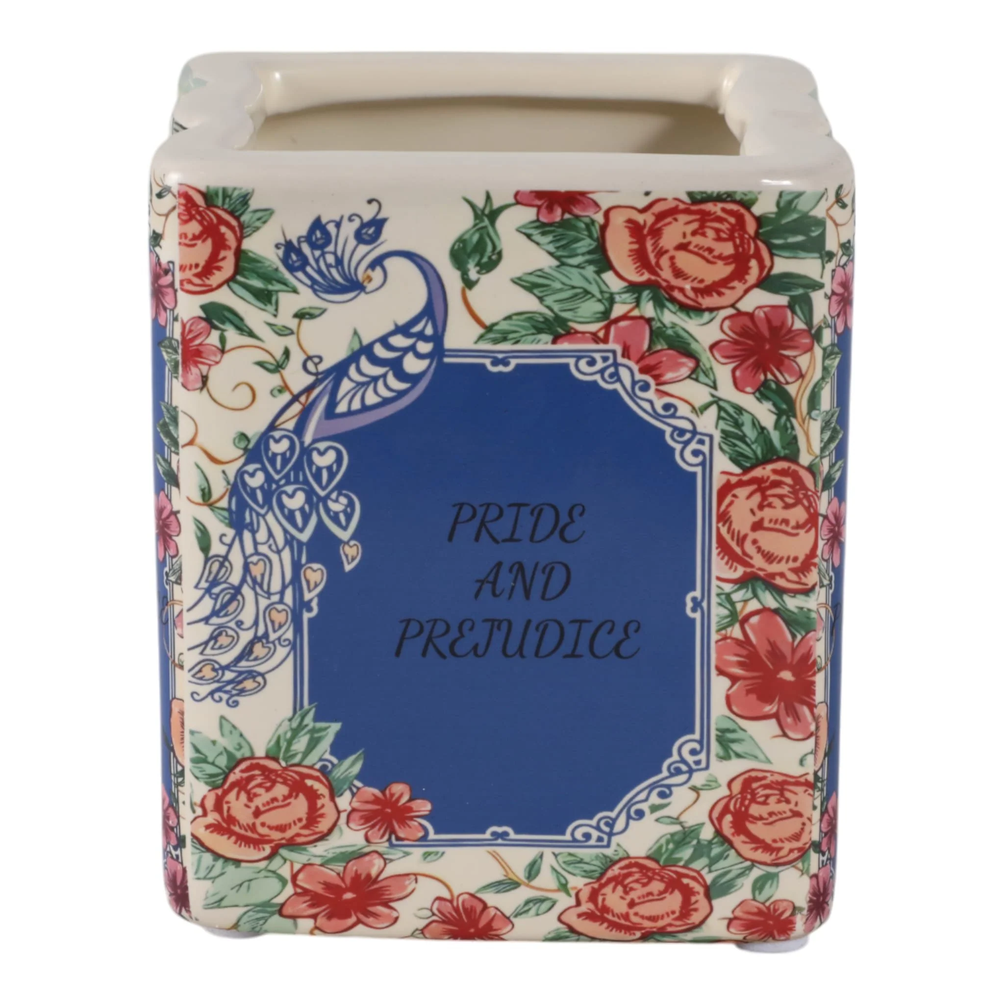 4" Classic Books Pencil Cup, Multi - Image 4