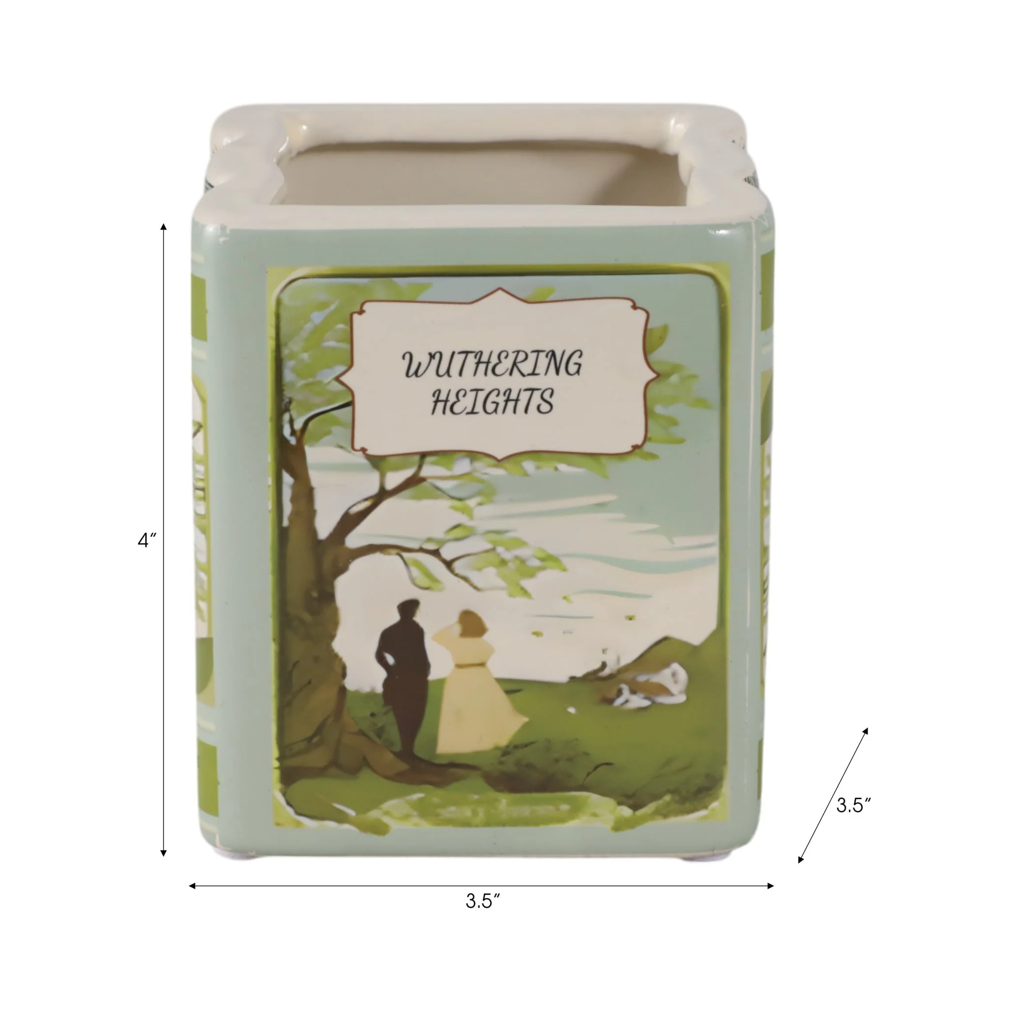 4" Classic Books Pencil Cup, Multi - Image 8