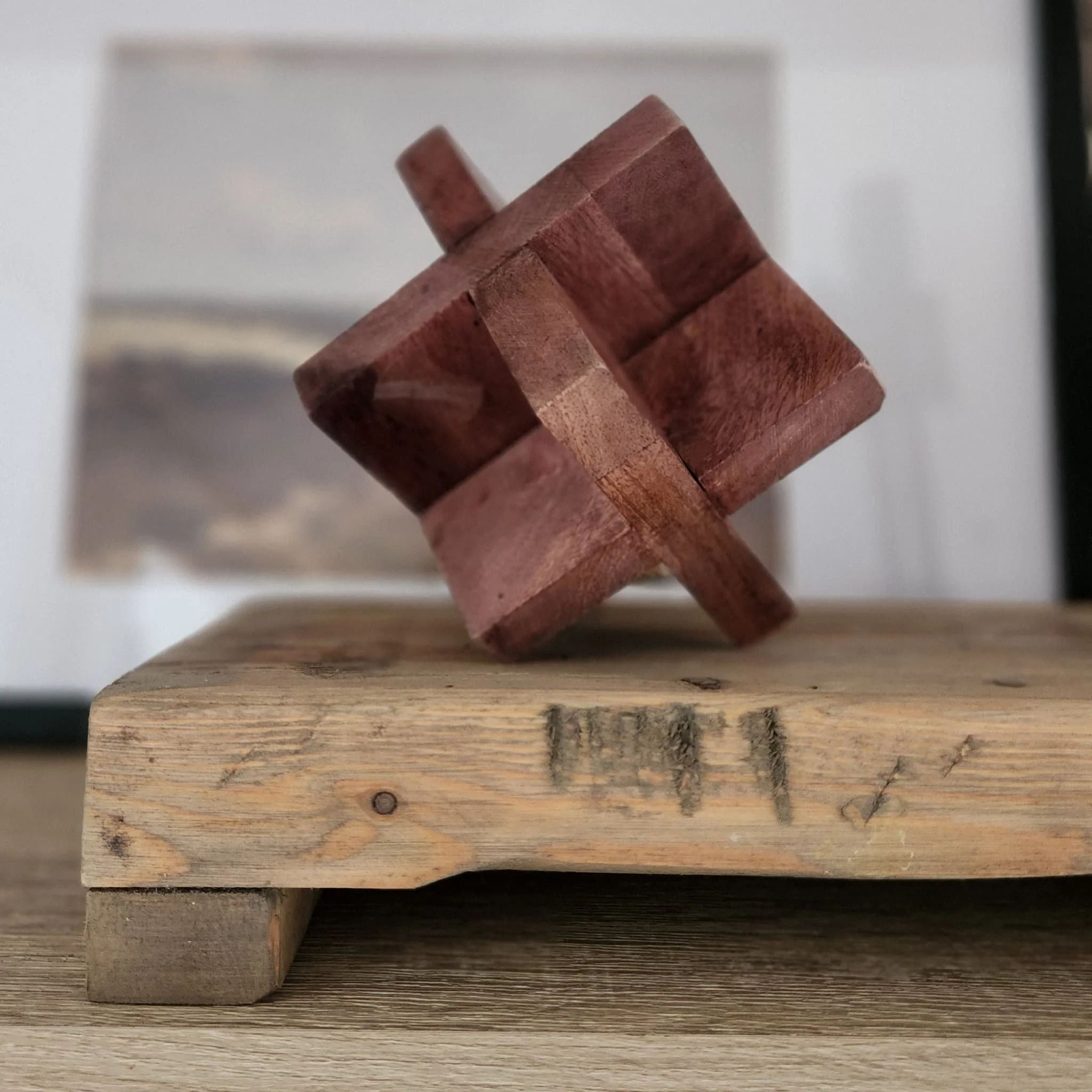 4", Cross Wooden Orb, Brown - Image 11