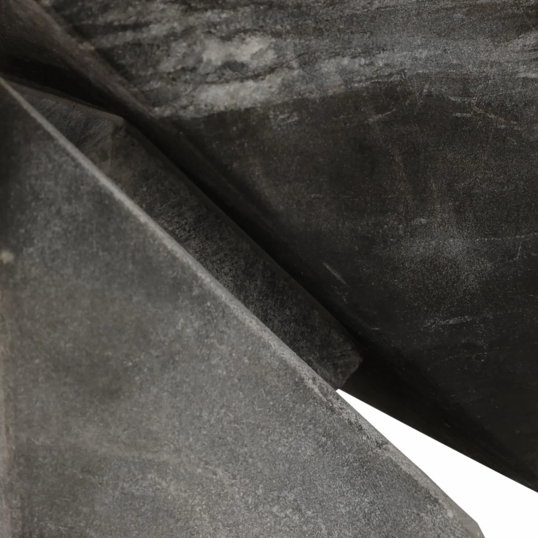 4" Cut Marble Cube, Grey - Image 5