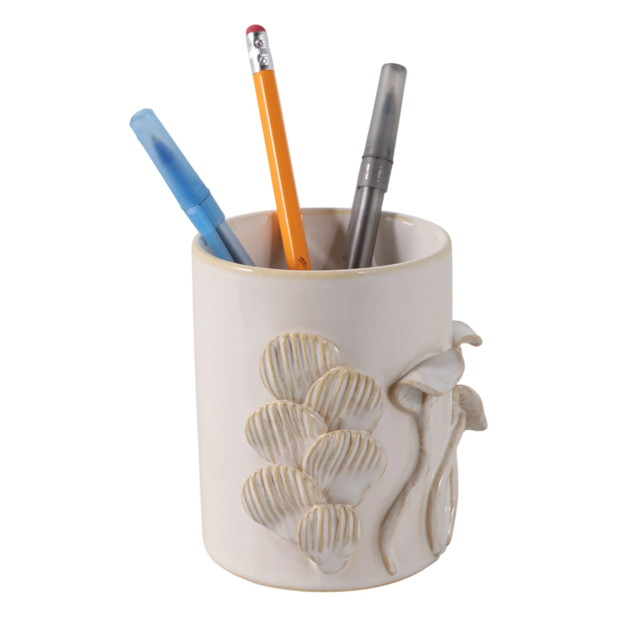 4" Mushroom Applique Pencil Cup, Ivory - Image 2