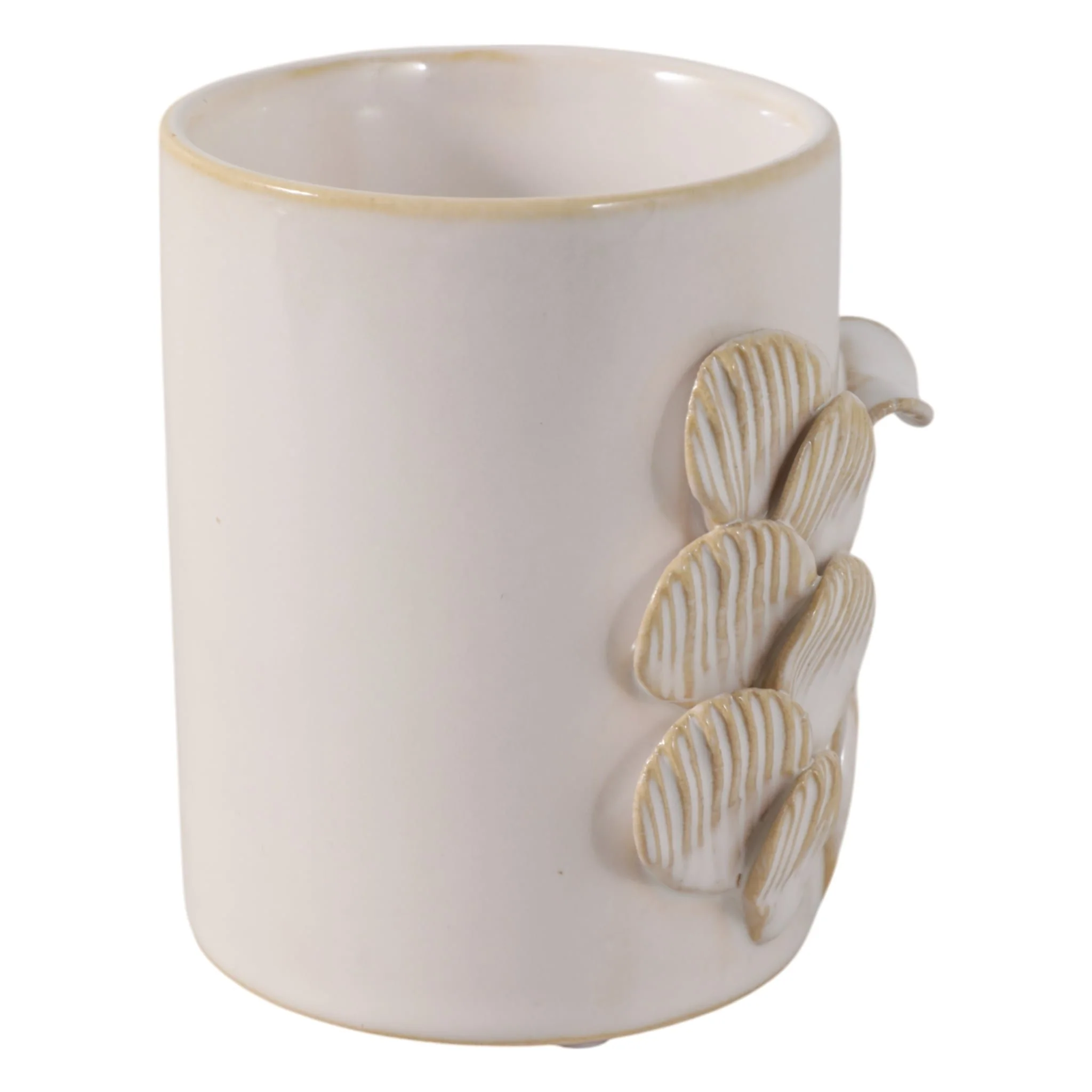 4" Mushroom Applique Pencil Cup, Ivory - Image 3
