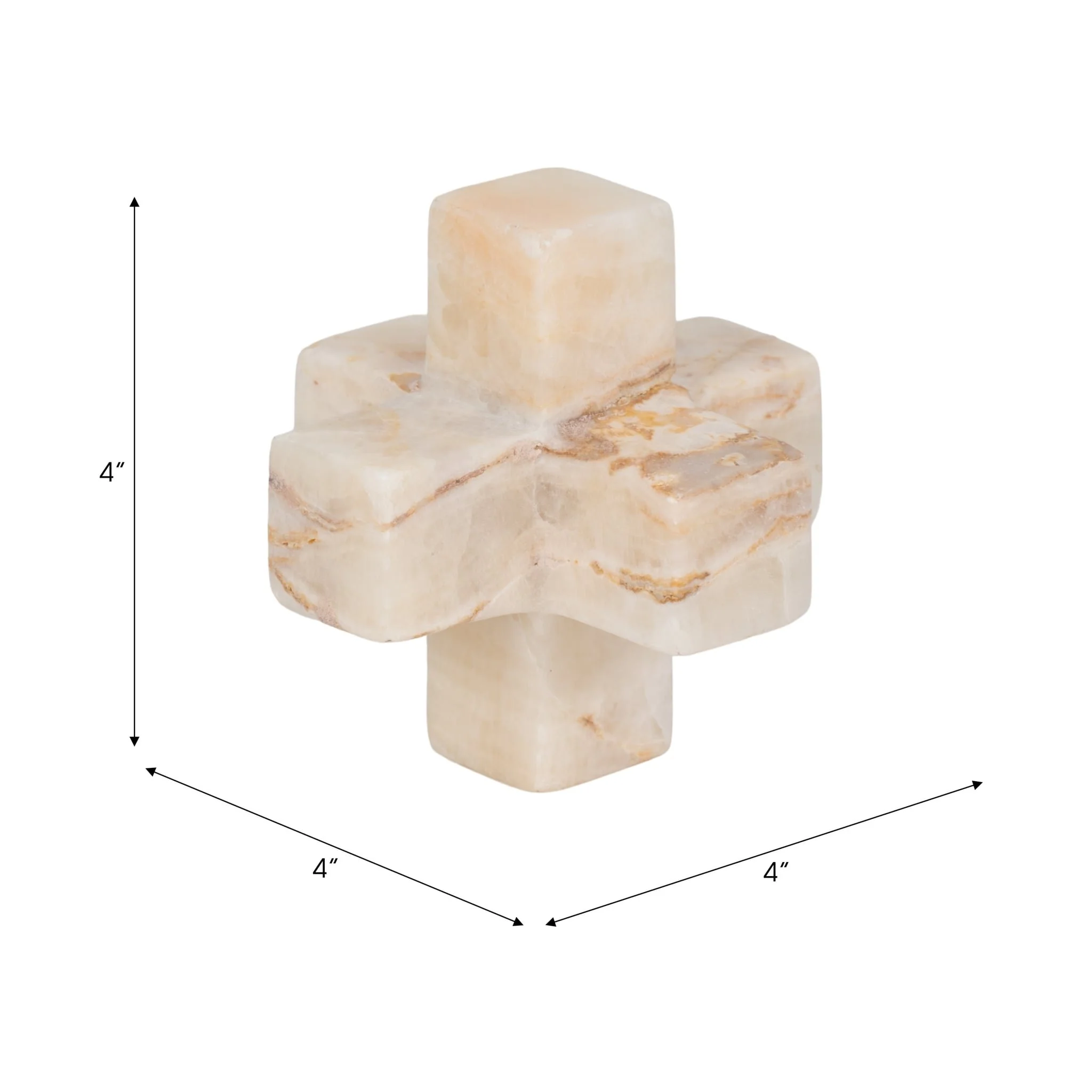 4" Onyx Marble Jack, Ivory - Image 8