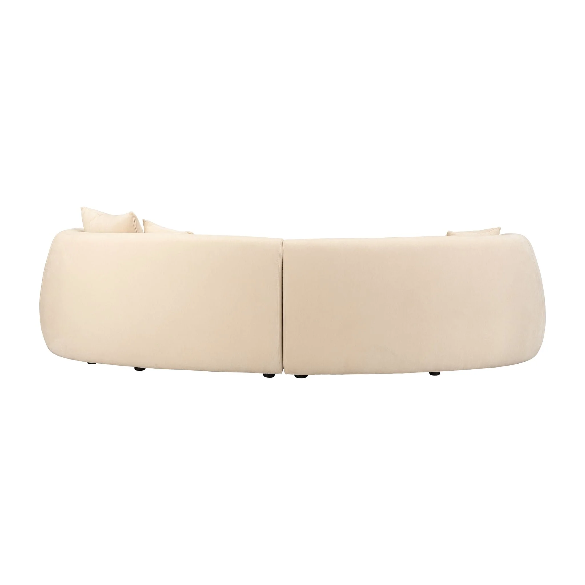 4-seat Curved Sofa, Ivory/beige 2boxes - Image 4