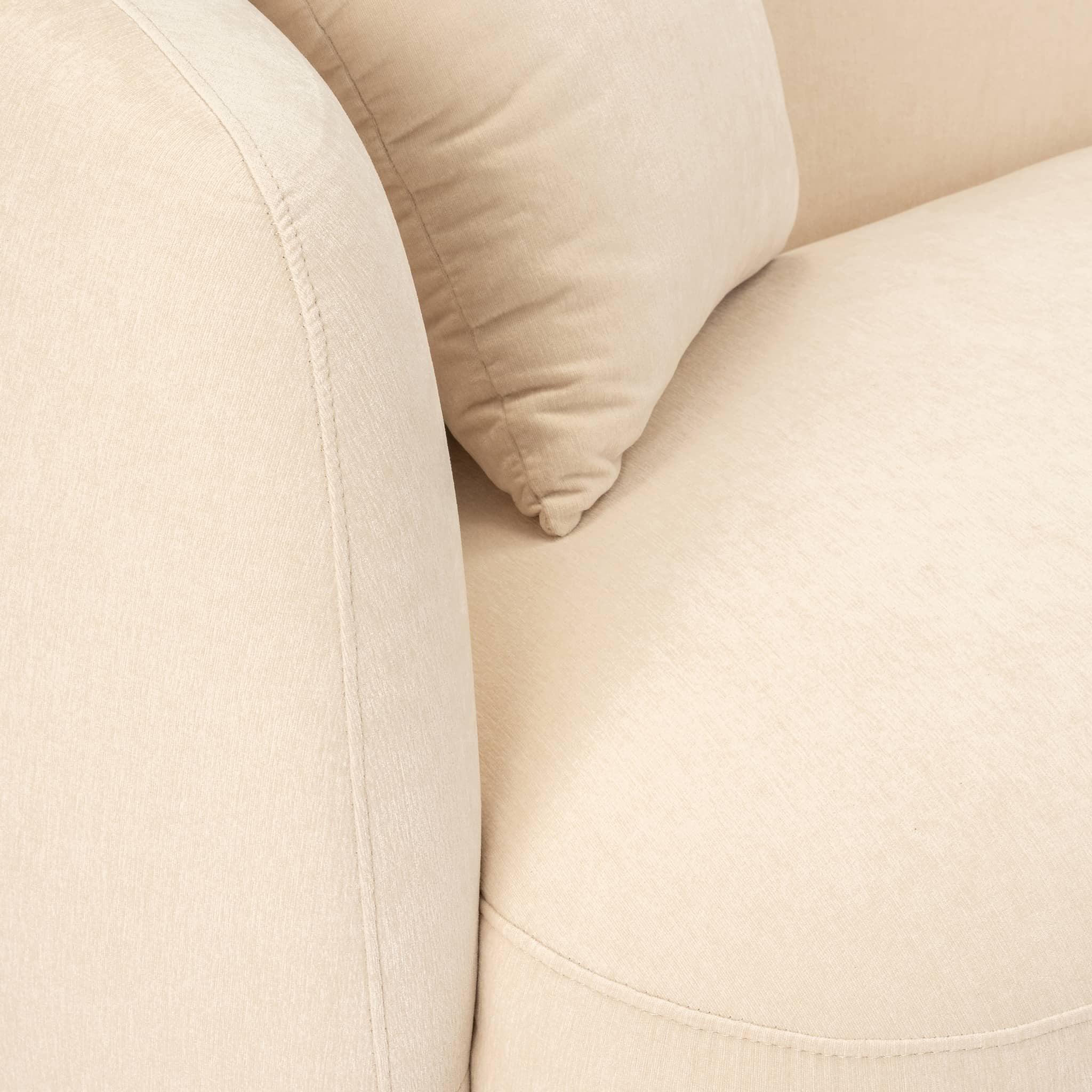 4-seat Curved Sofa, Ivory/beige 2boxes - Image 6