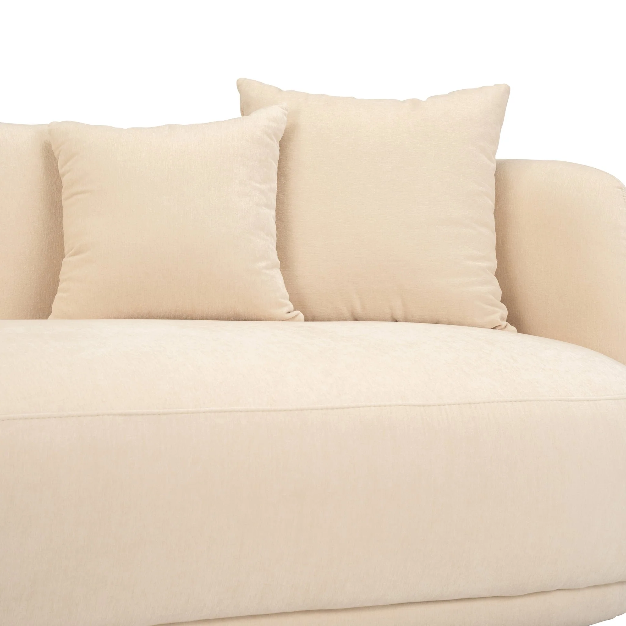 4-seat Curved Sofa, Ivory/beige 2boxes - Image 7