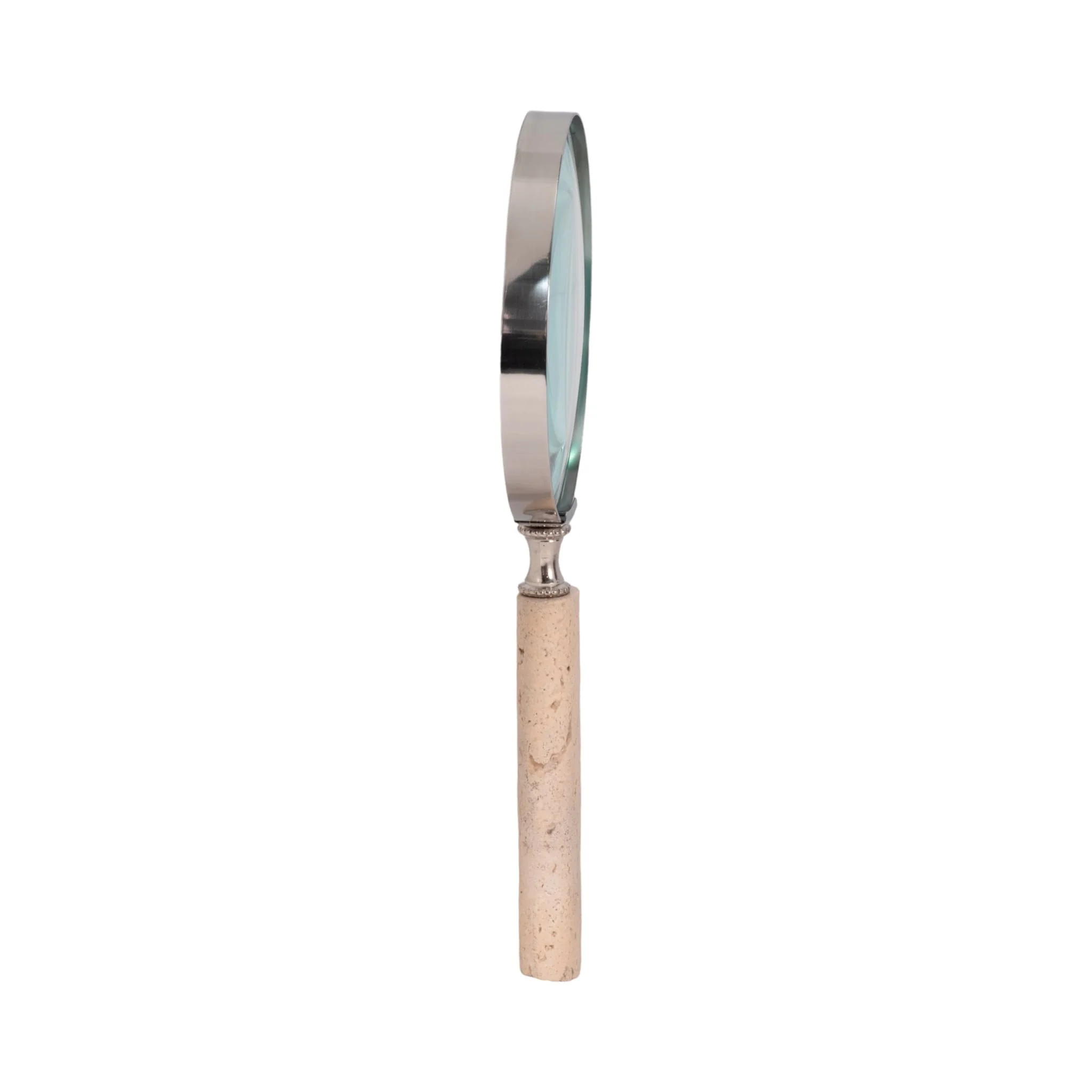 4" Travertine Handle Magnifying Glass, Tan - Image 5