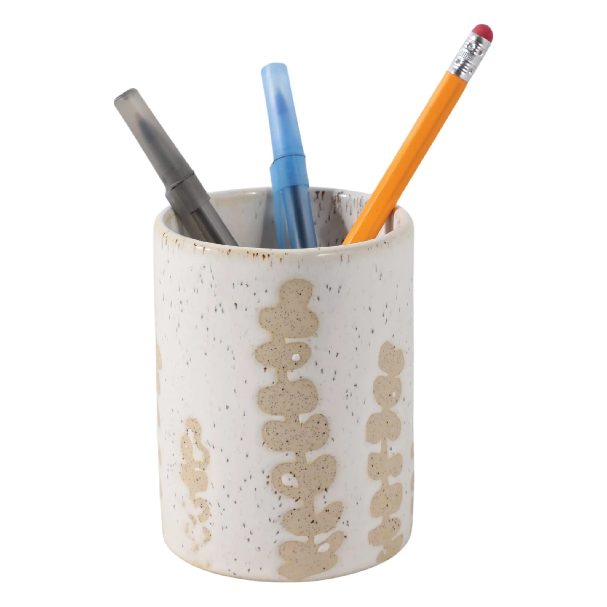 4" Wild Plant Pencil Cup, Ivory / Tan - Image 2