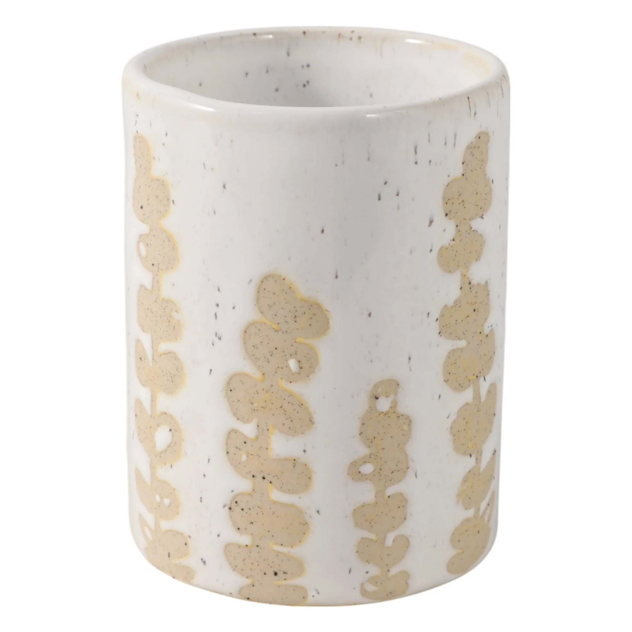 4" Wild Plant Pencil Cup, Ivory / Tan - Image 4