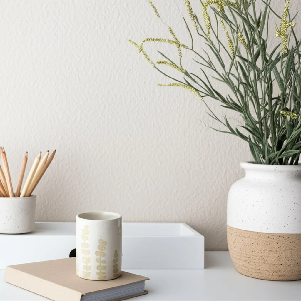 4" Wild Plant Pencil Cup, Ivory / Tan - Image 9