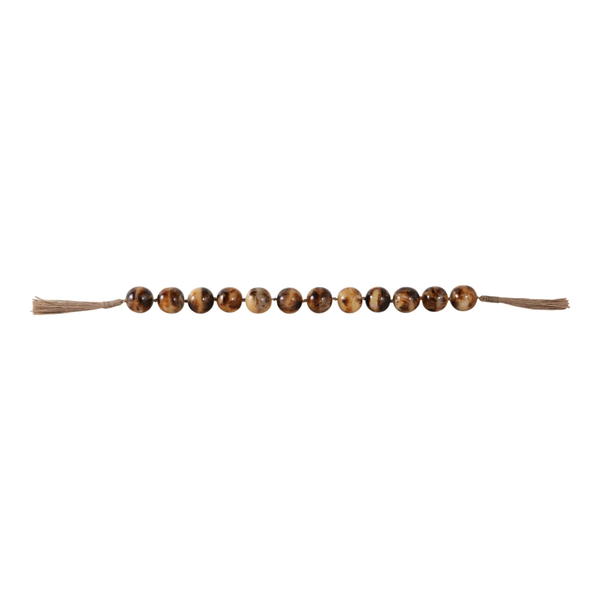 40" Swirled 2" Resin Beaded Garland, Brown - Image 2