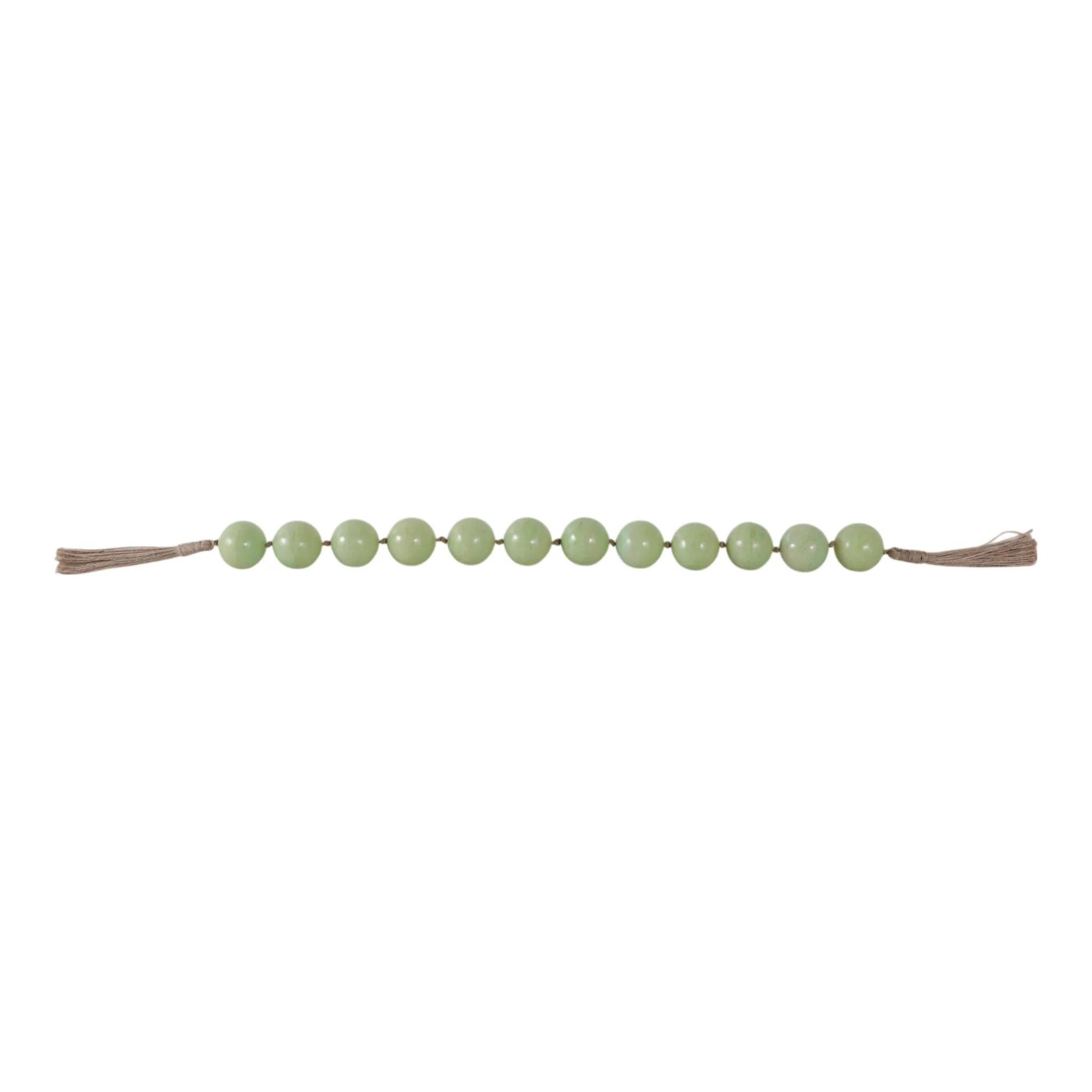 40'' Swirled 2" Resin Beaded Garland, Sage Green - Image 2