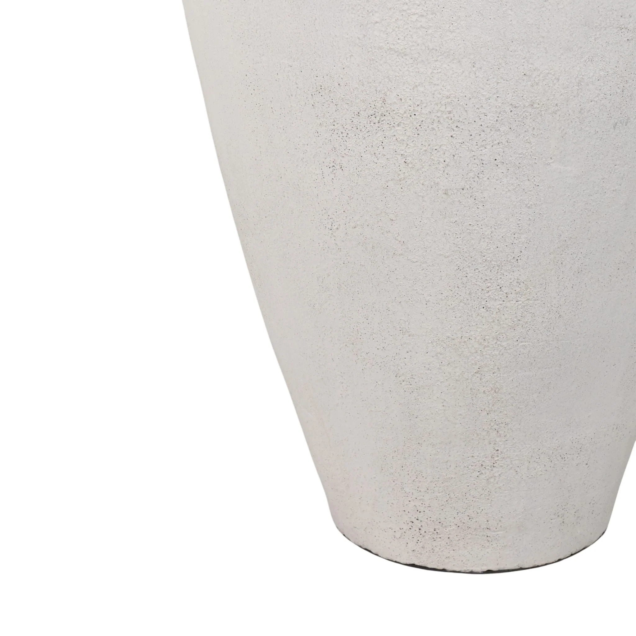 40" Terracotta Floor Vase Pointy Handles, Ivory - Image 5