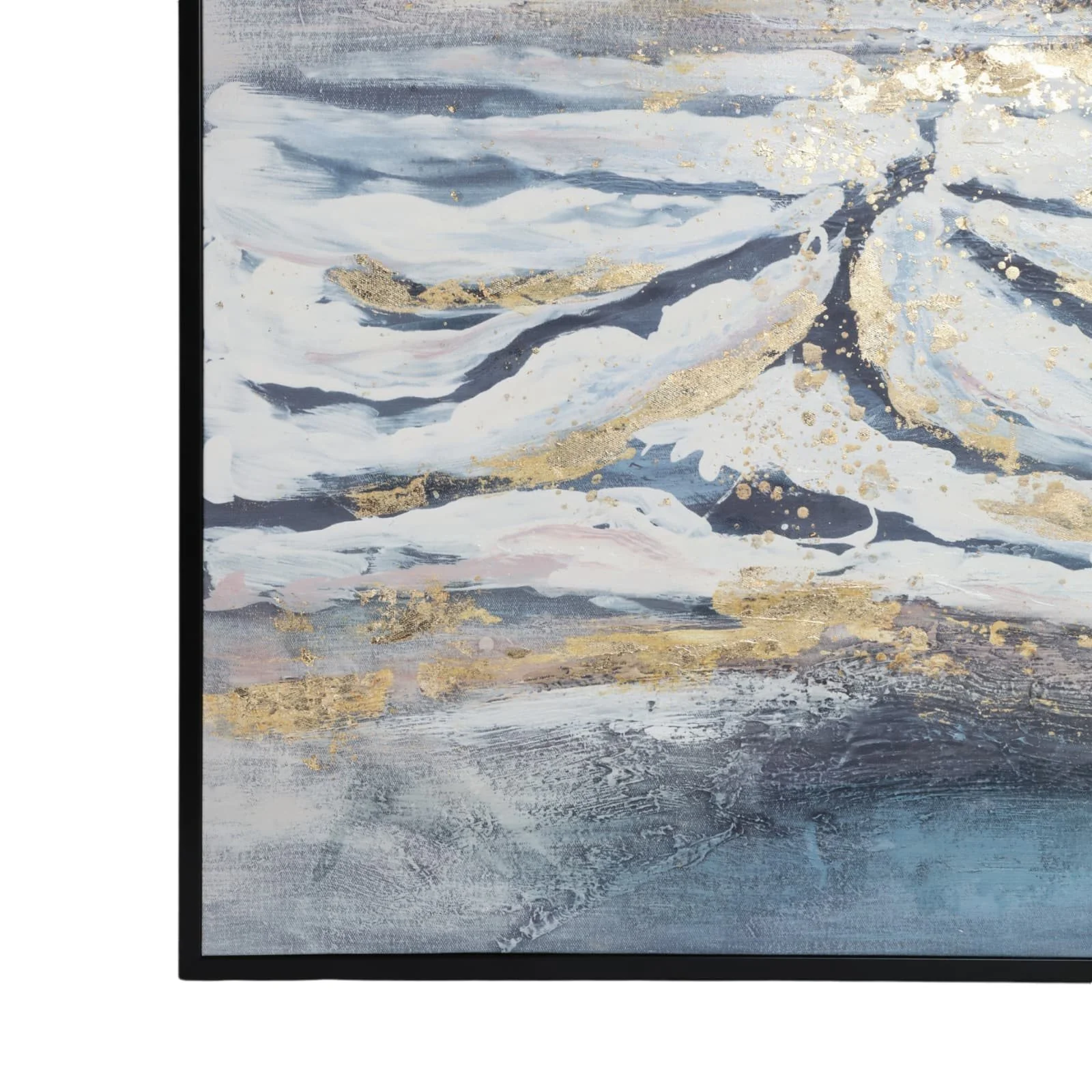 40x60  Hand Painted Canvas, Gray/gold - Image 4