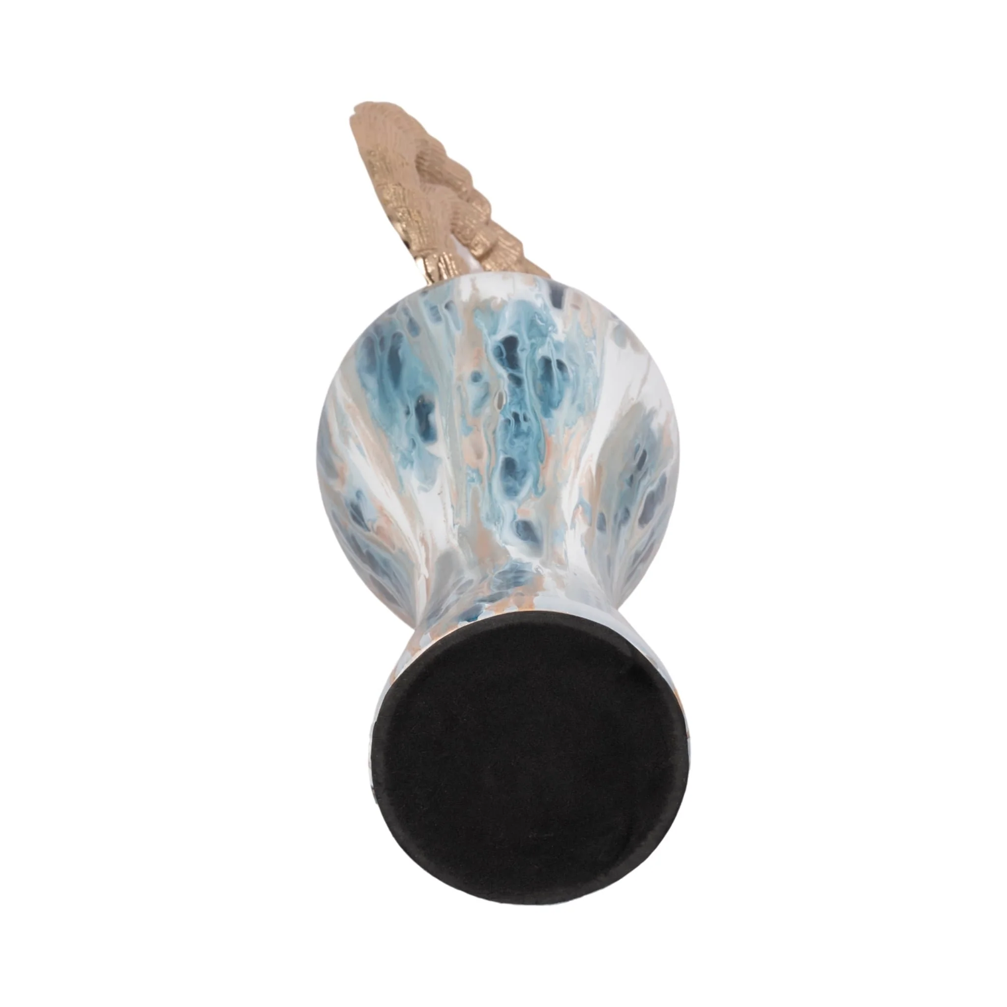 41" Blue Geo Swirl Jar W/open Metal Ring Top,multi - Image 7