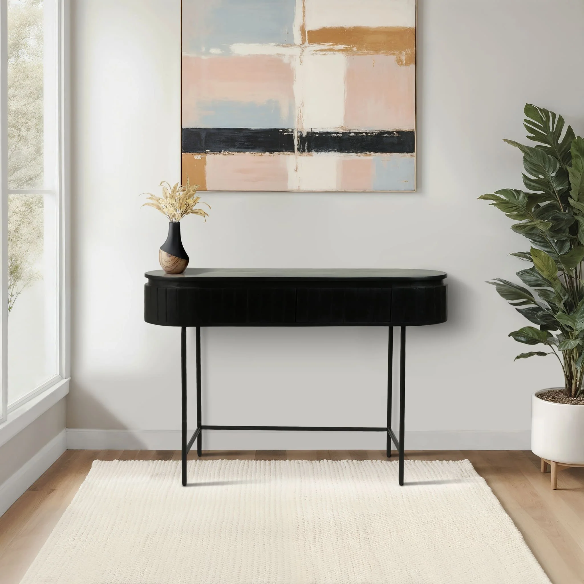 45x32 Ribbed Cabinet, Black - Image 10