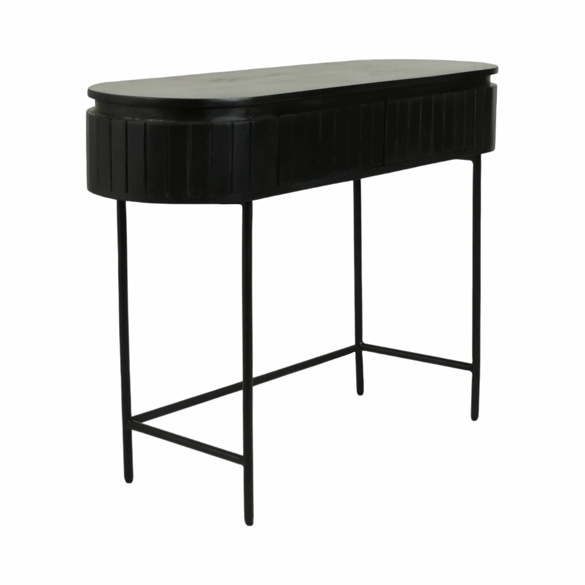 45x32 Ribbed Cabinet, Black - Image 2