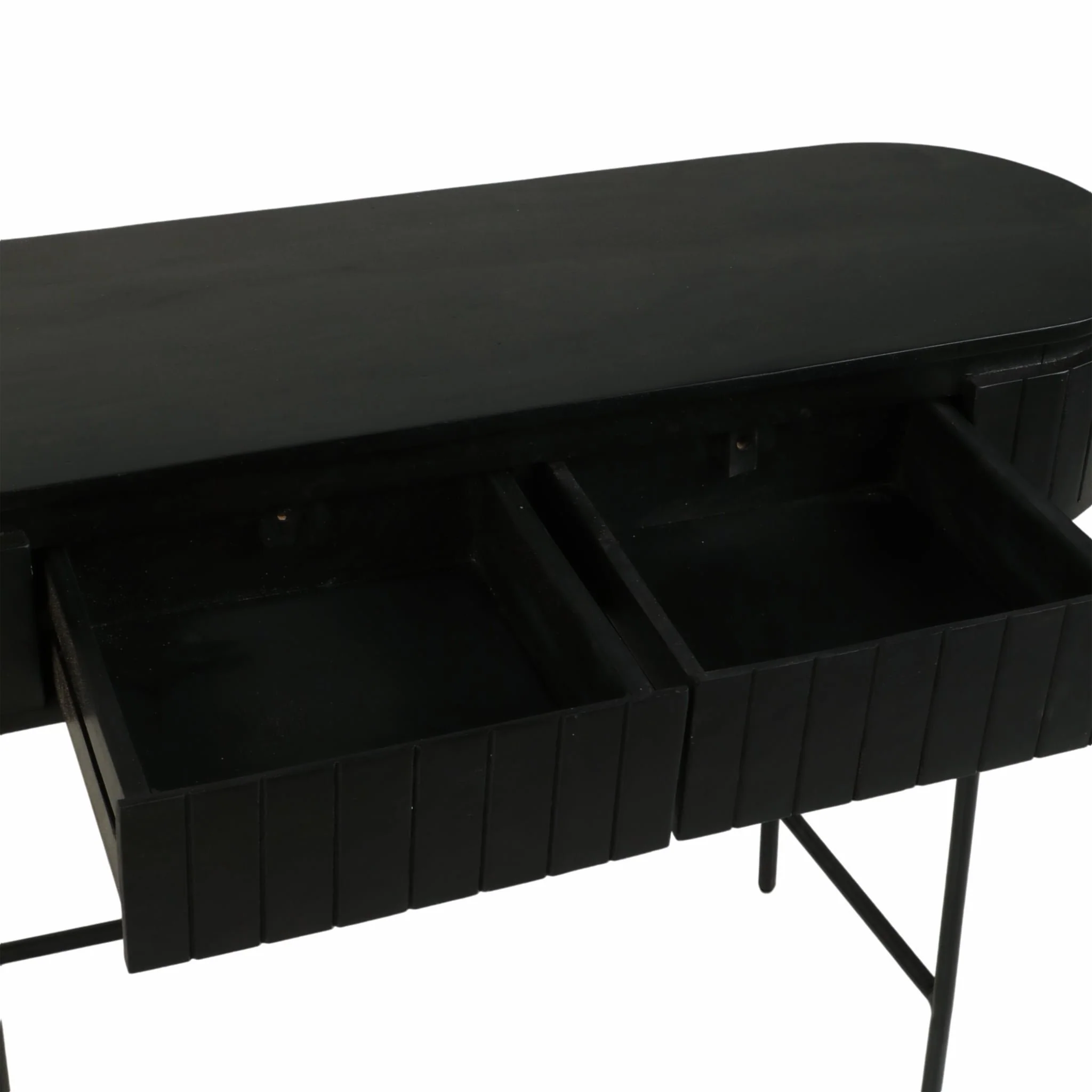 45x32 Ribbed Cabinet, Black - Image 7