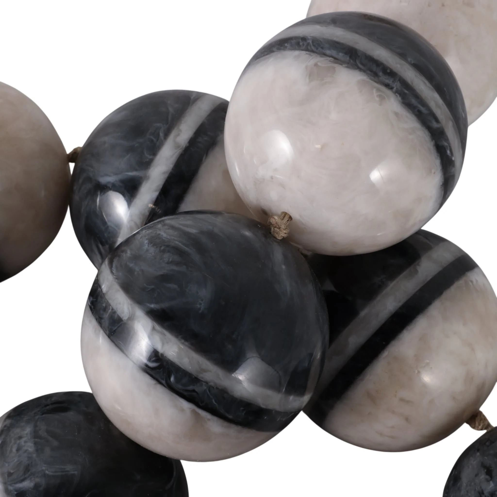 46"l 3" Swirled Bead Garland, Multi - Image 7