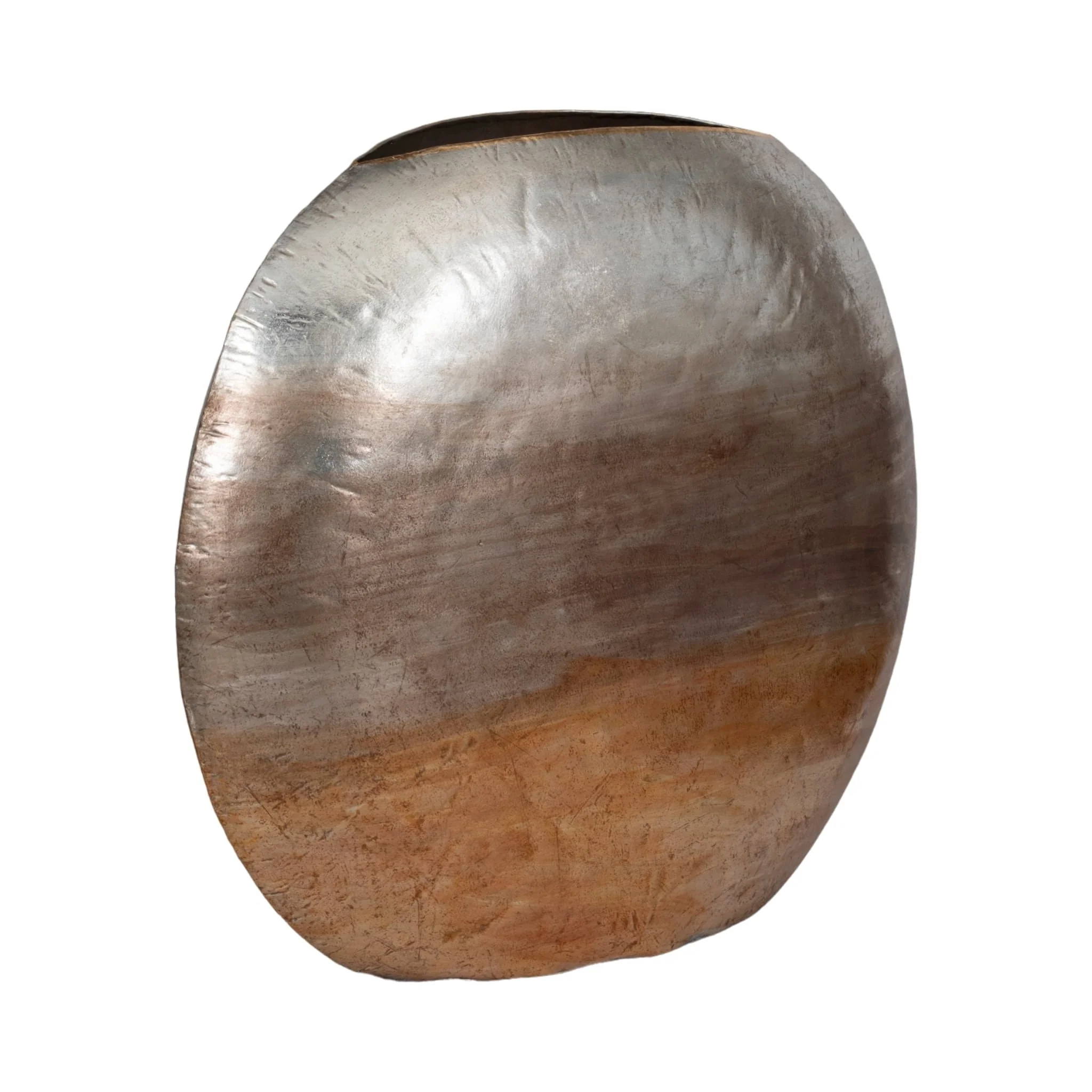 47" Oversized Round Metallic Ombre Vase, Multi - Image 3