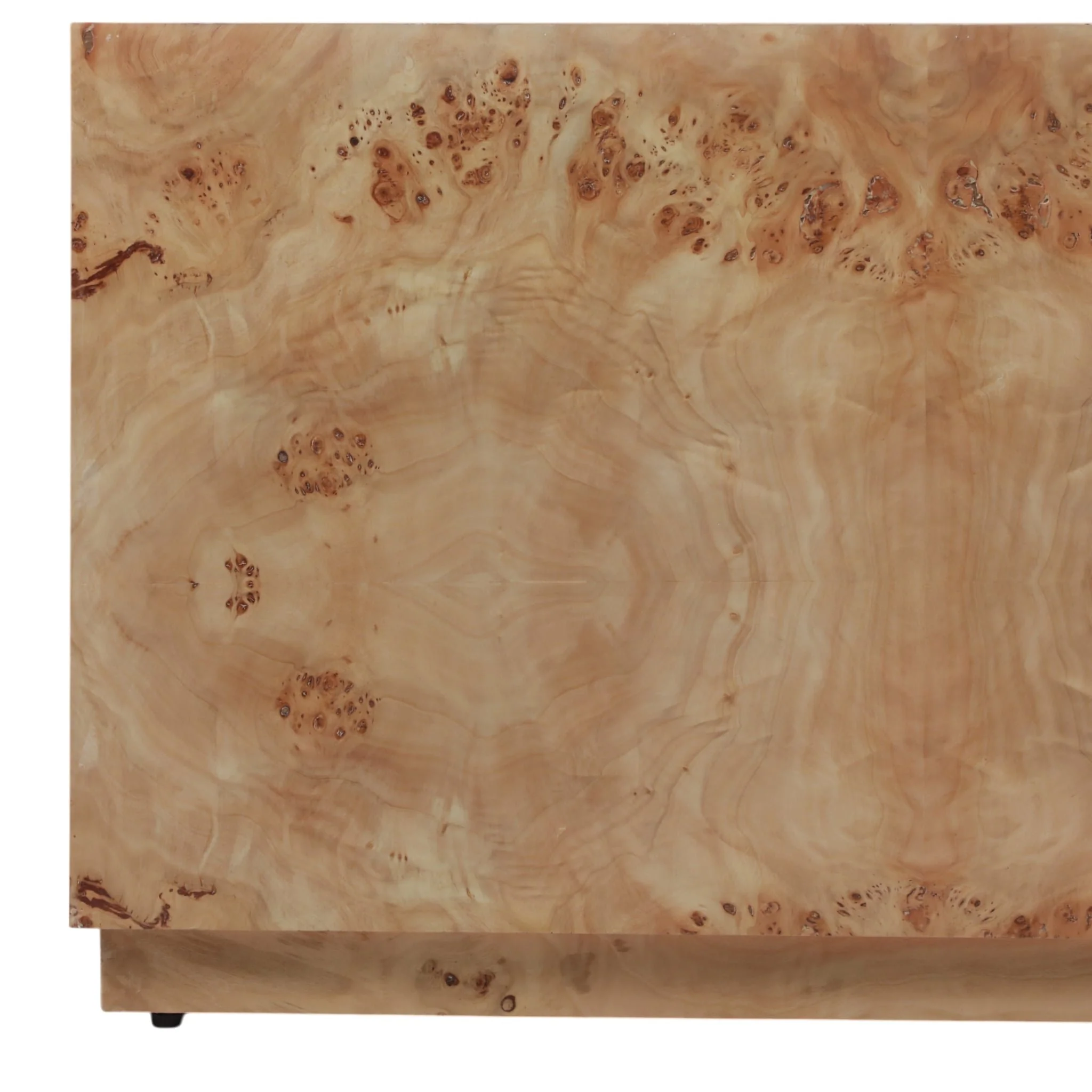 47x24 Rectangular Burl Wood Coffee Table, Tan - Image 5