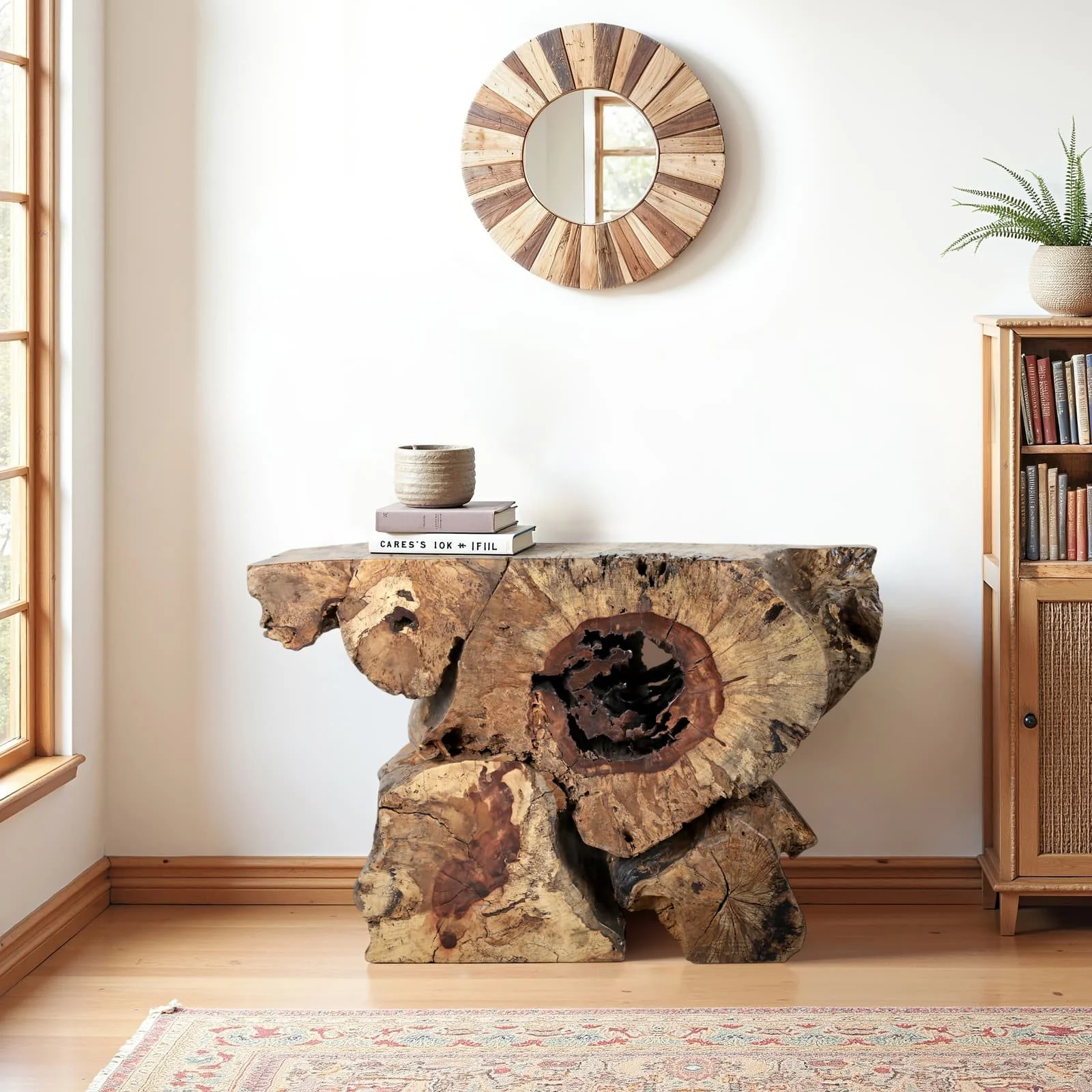 47x30 Exposed Root Console Table, Natural - Image 11
