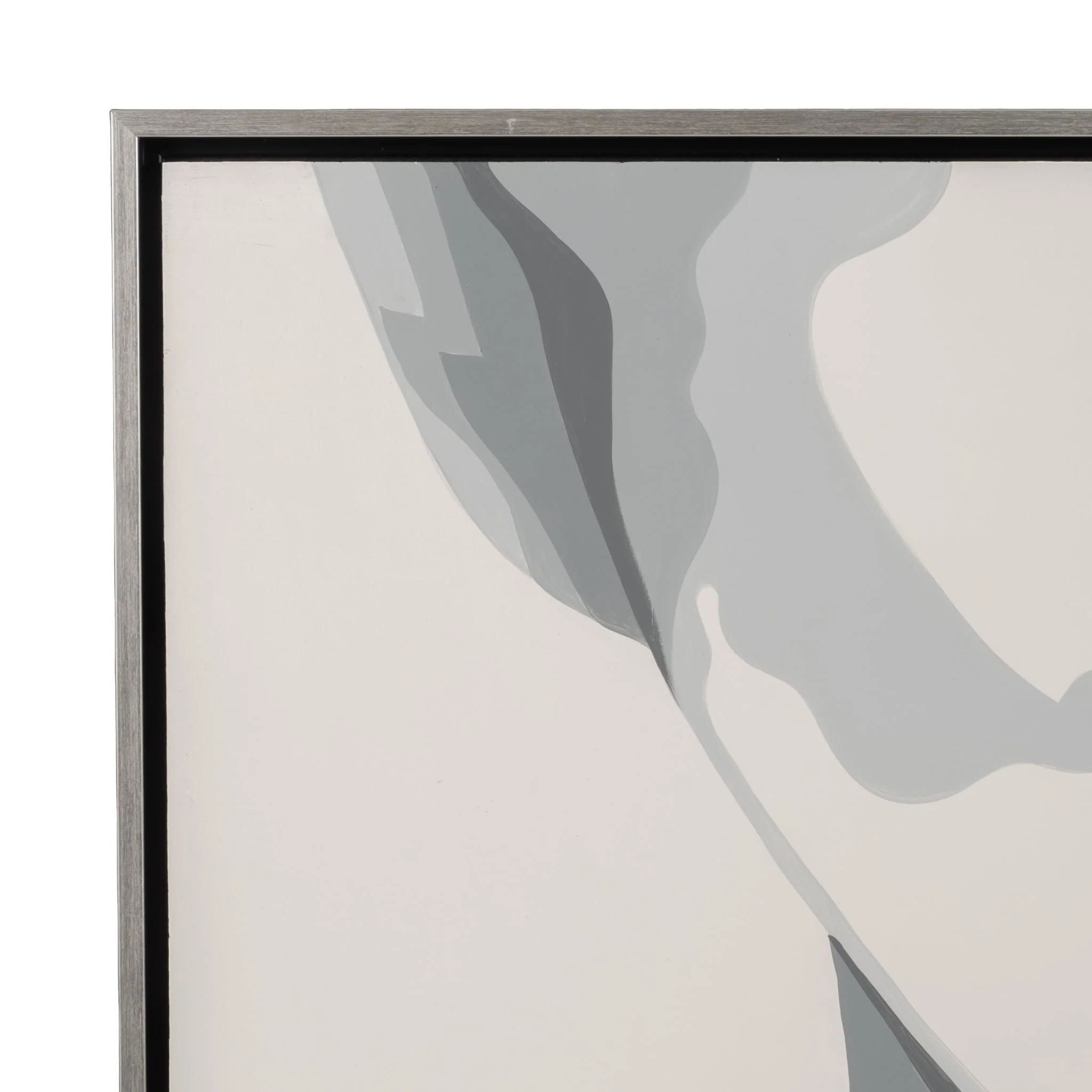 47x47 Hand Painted Lip Bite, White - Image 4
