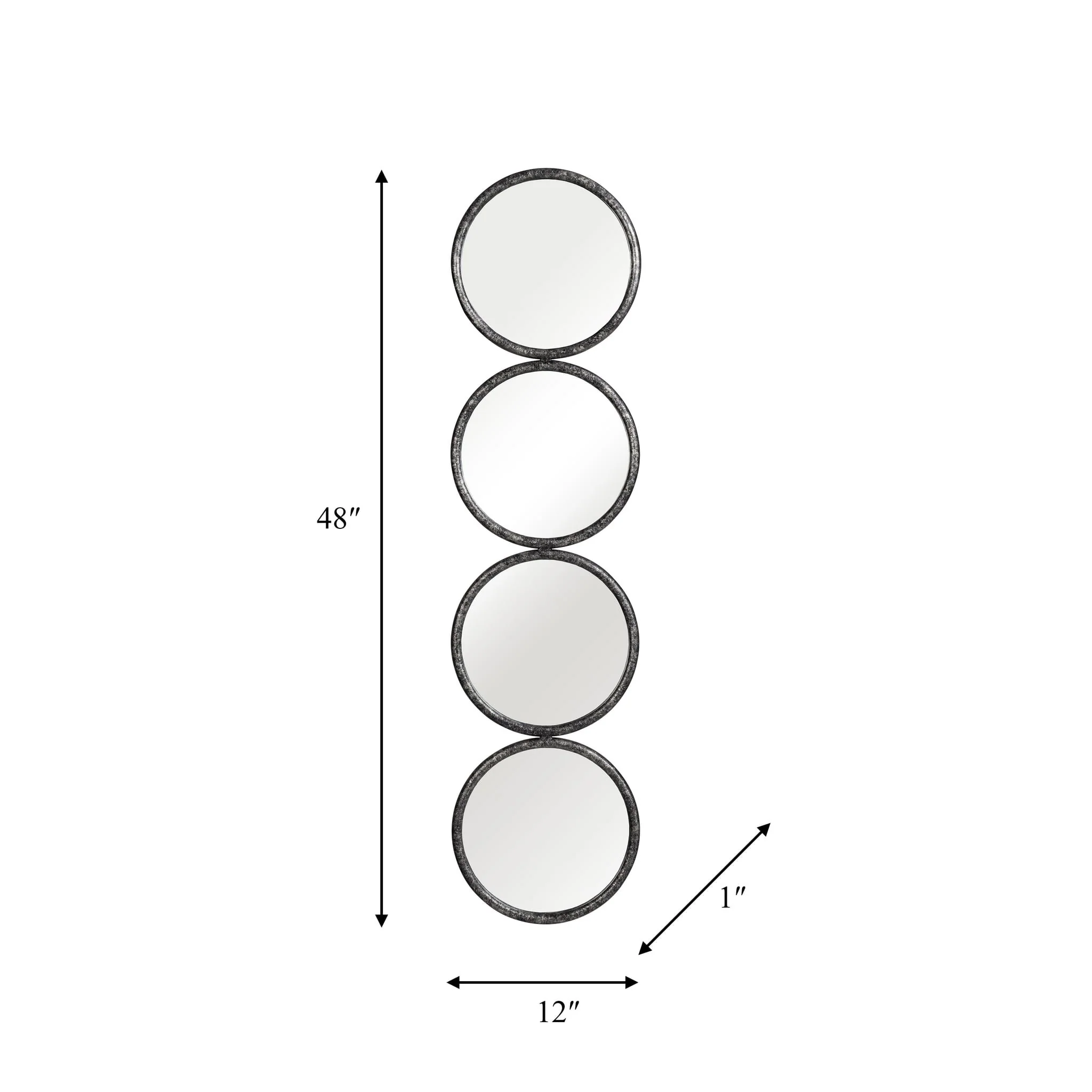 48" 4-mirrored Circles, Black Wb - Image 6
