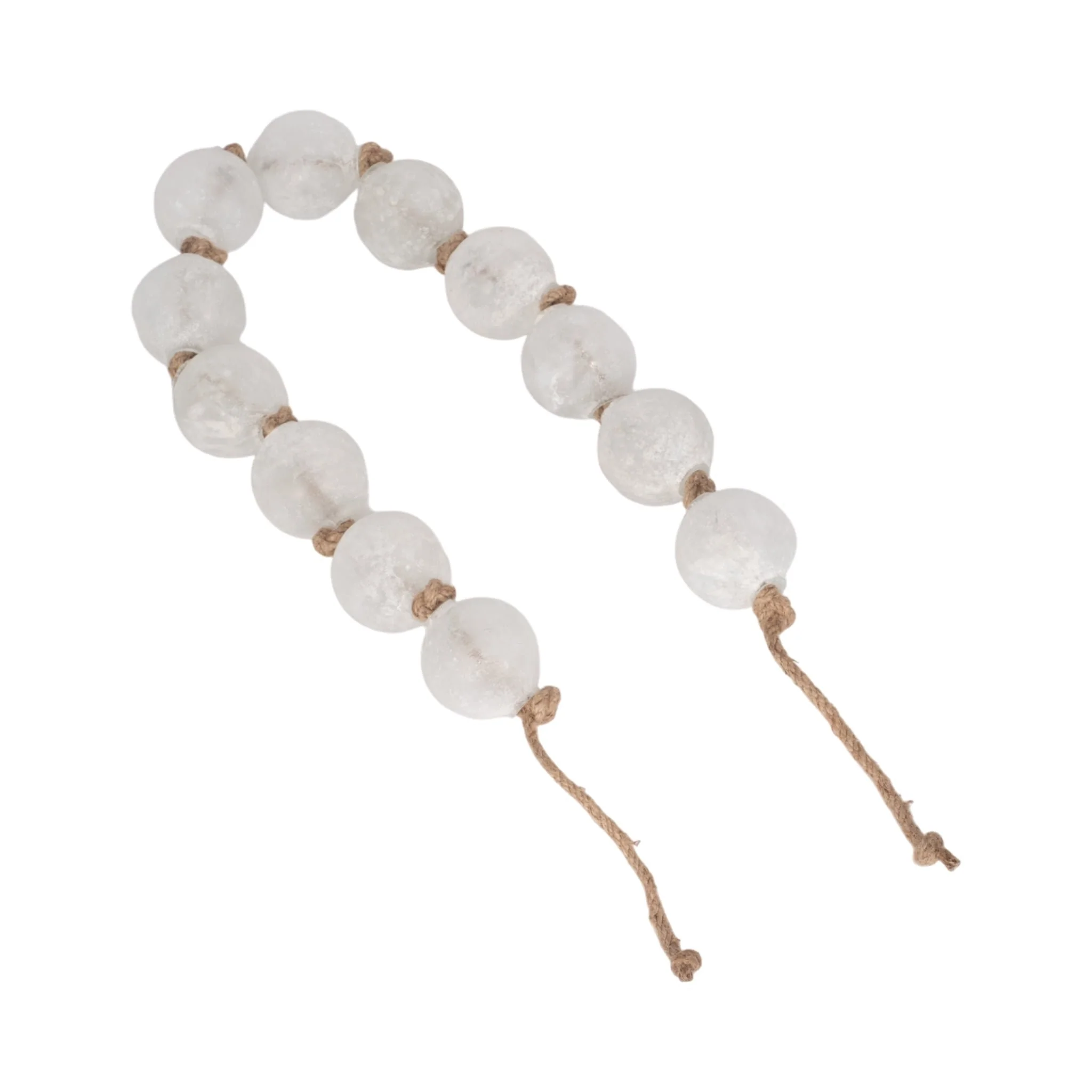 48" Length 2.5" Beaded Glass Garland, Clear - Image 2