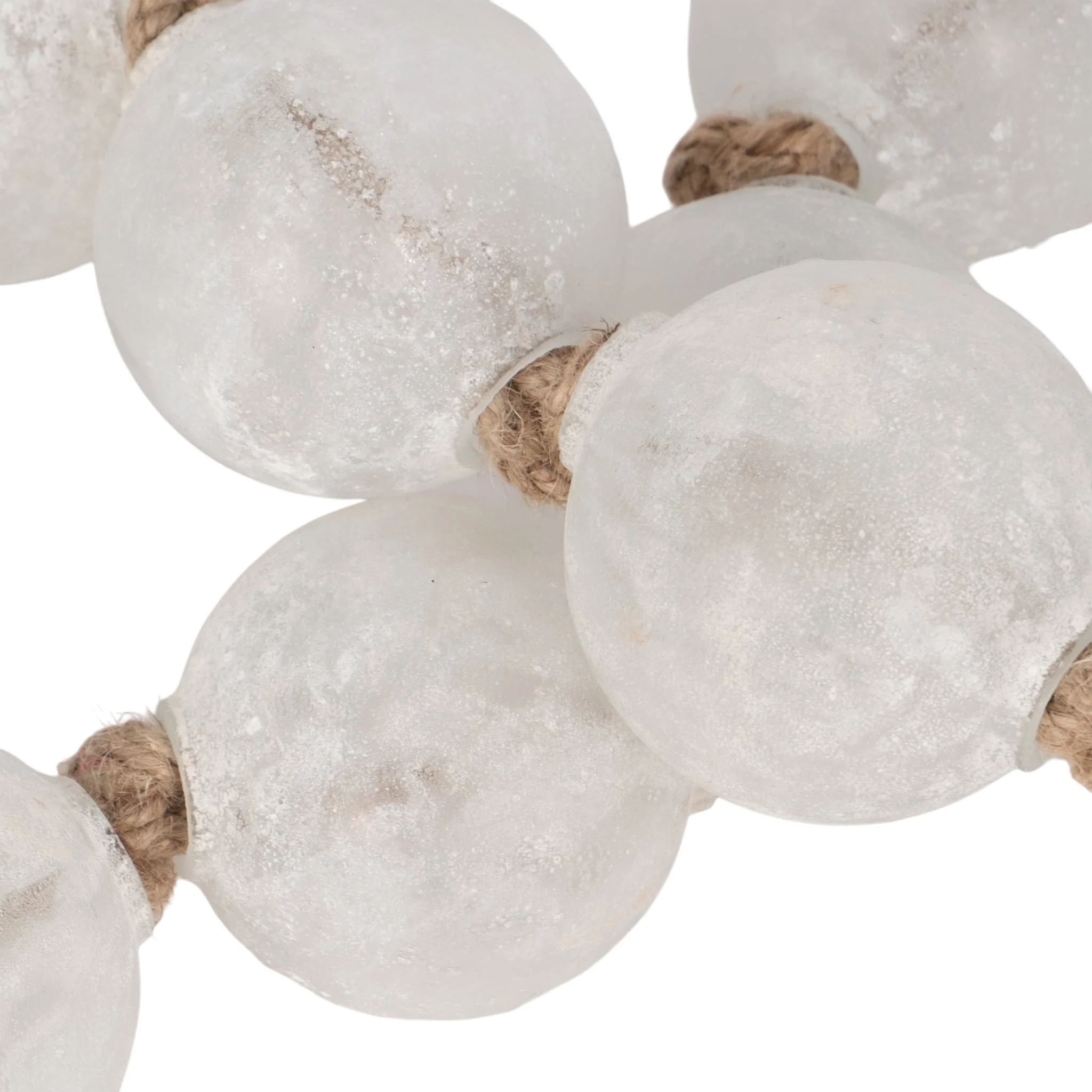 48" Length 2.5" Beaded Glass Garland, Clear - Image 4