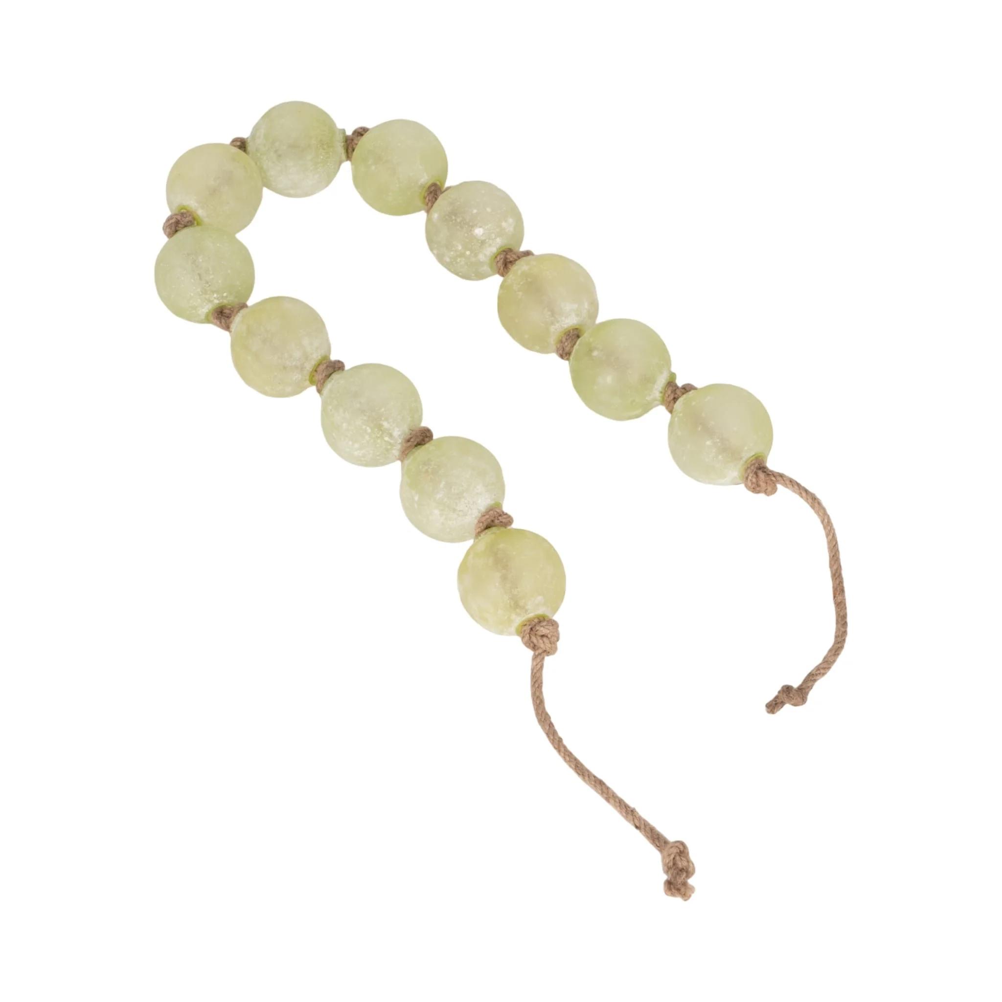 48" Length 2.5" Beaded Glass Garland, Green - Image 2