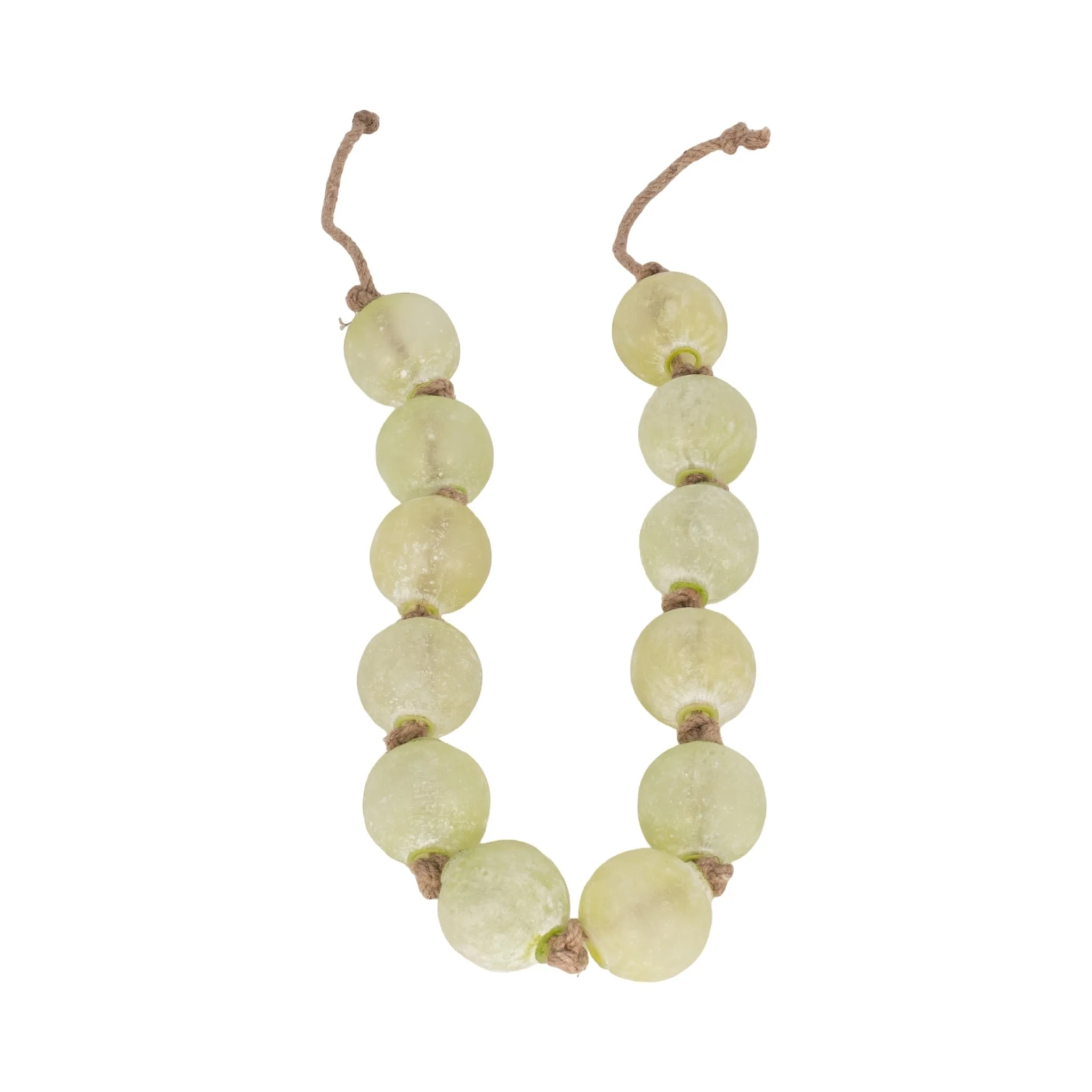 48" Length 2.5" Beaded Glass Garland, Green - Image 3