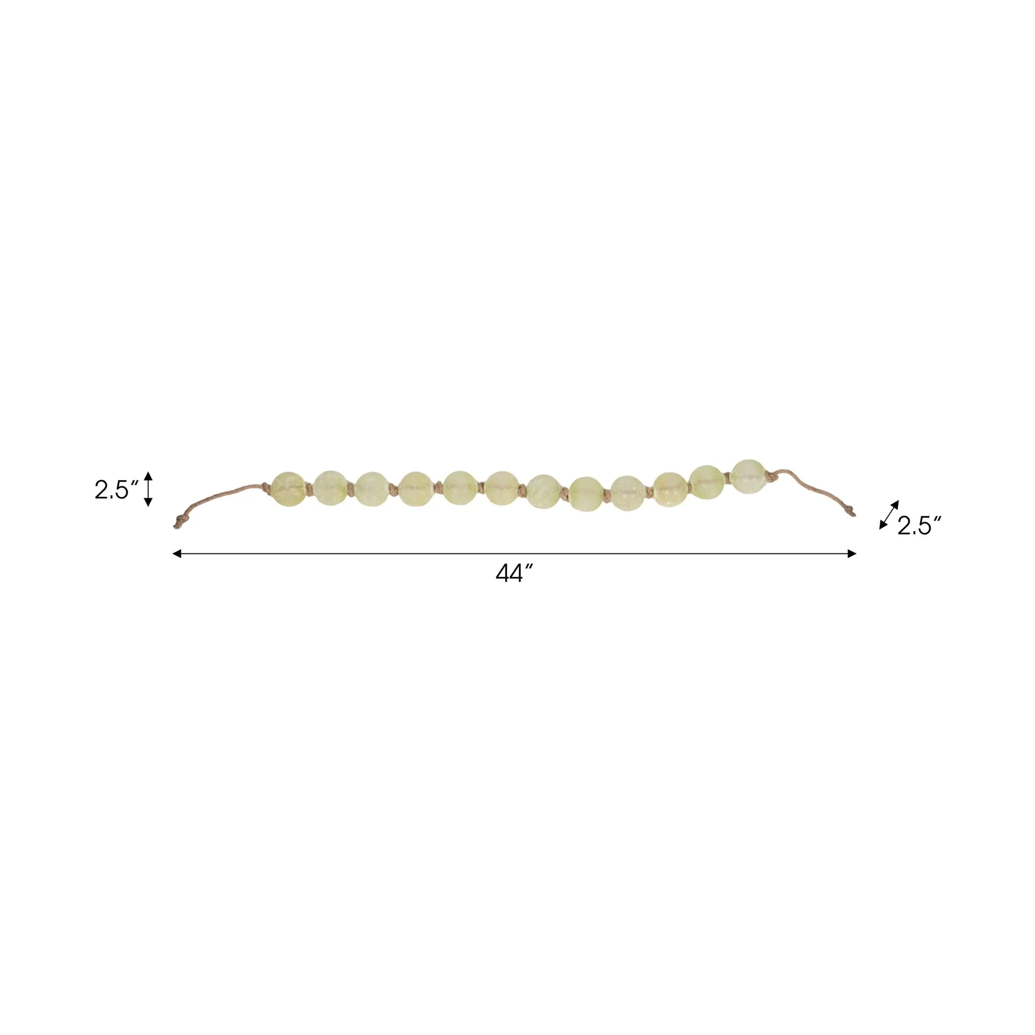 48" Length 2.5" Beaded Glass Garland, Green - Image 7