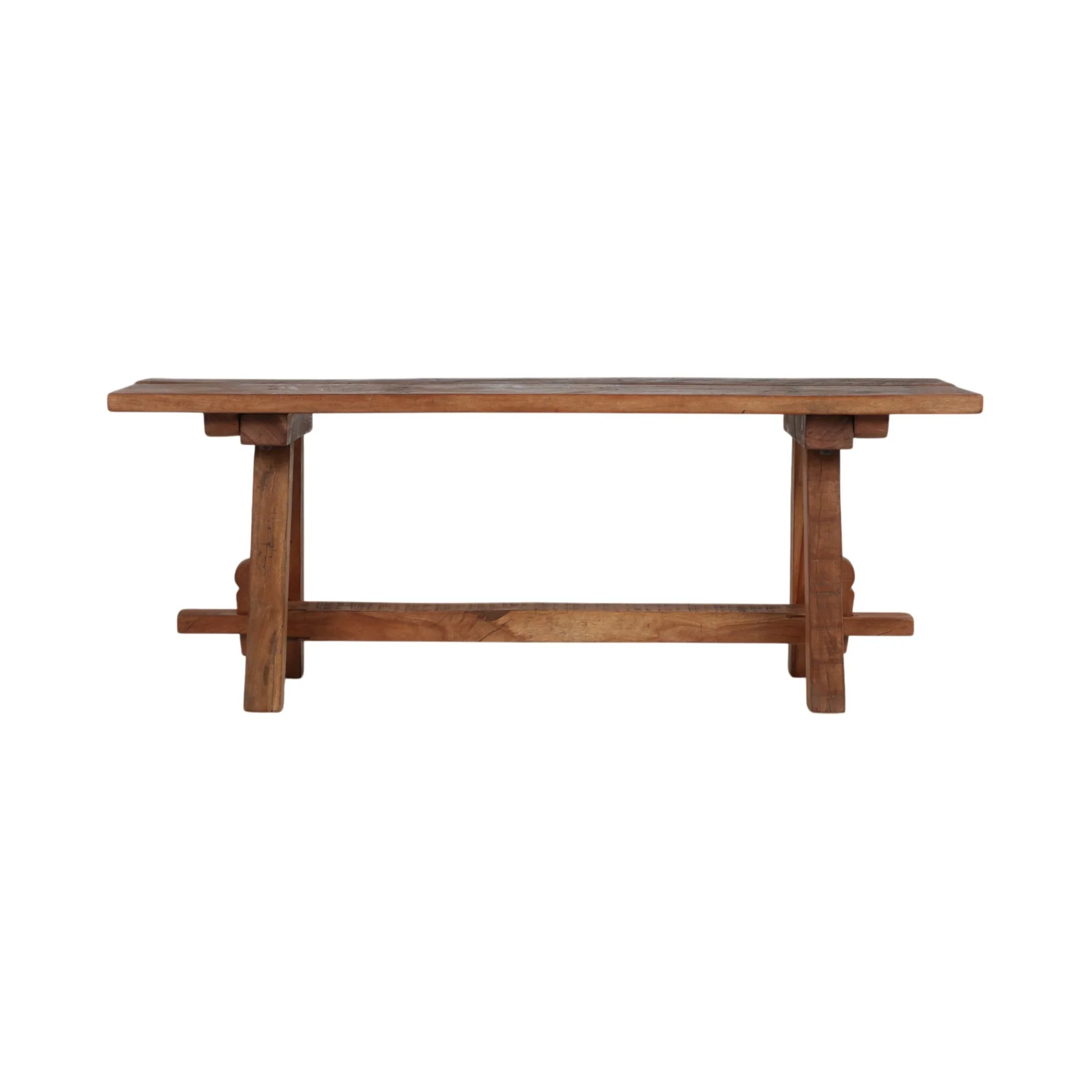 48x18 Reclaimed Wood Bench, Natural - Image 4