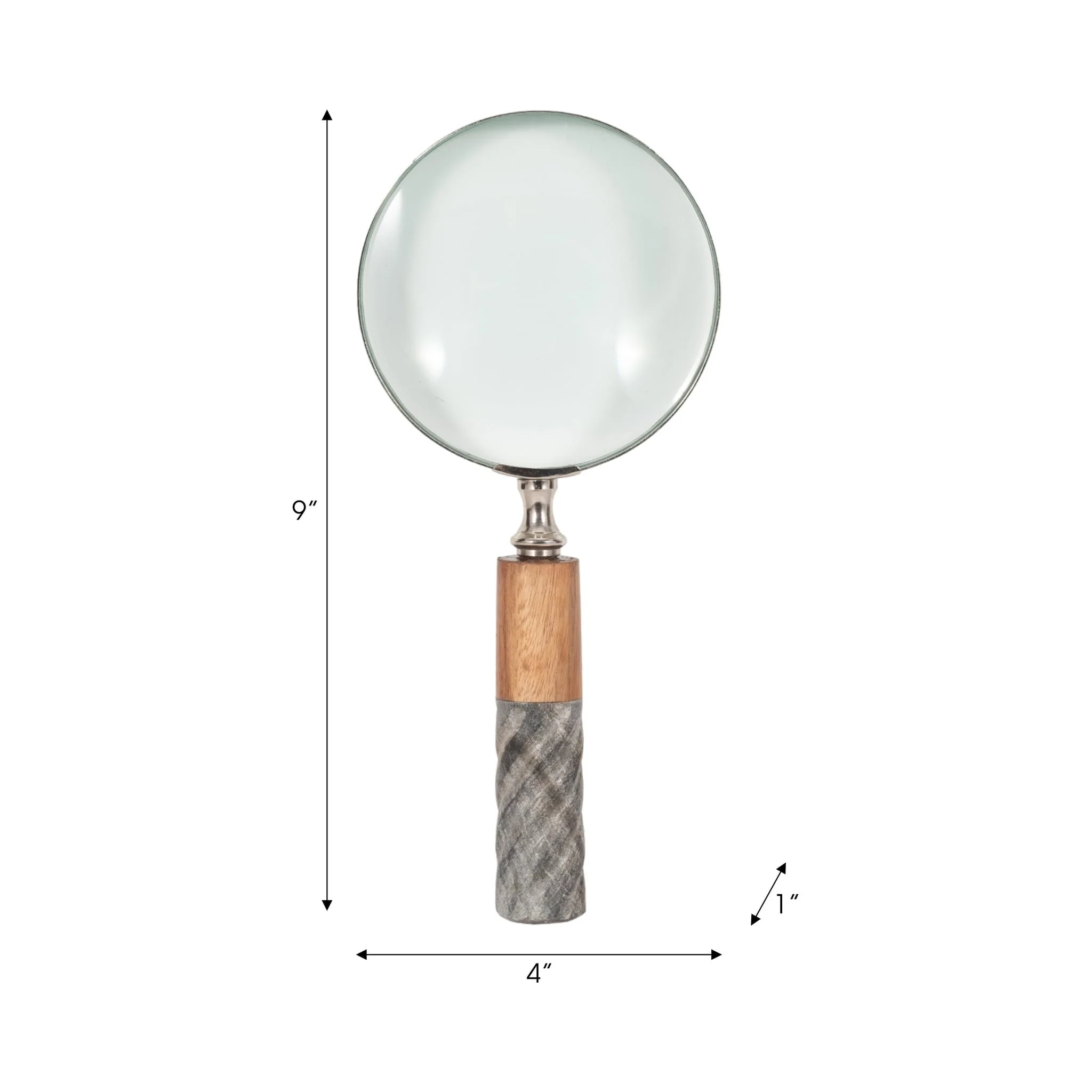 4"d Magnifying Glass, 2-tone Brown/gray - Image 6